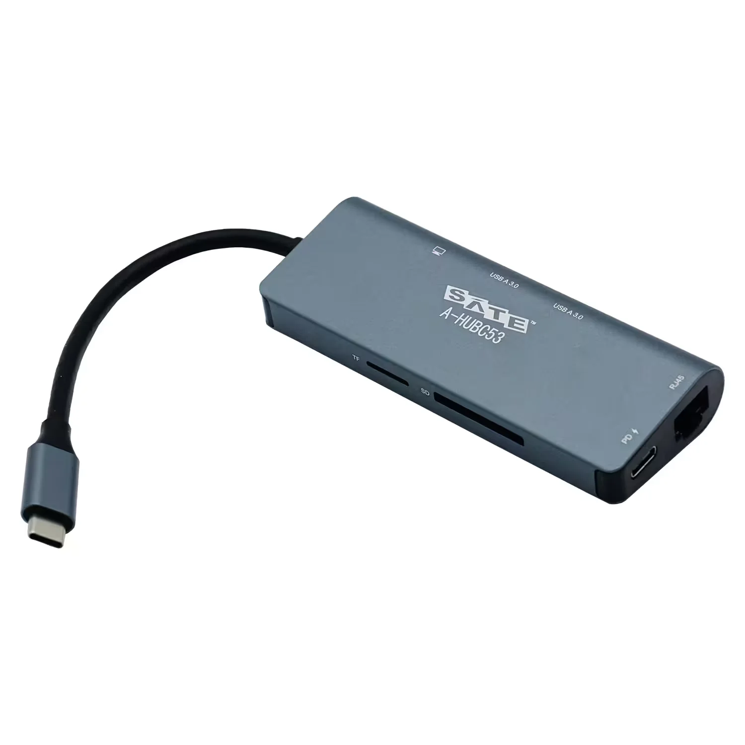 Adaptador Hub Satellite A-HUBC53 USB-C 7 em 1 - Cinza