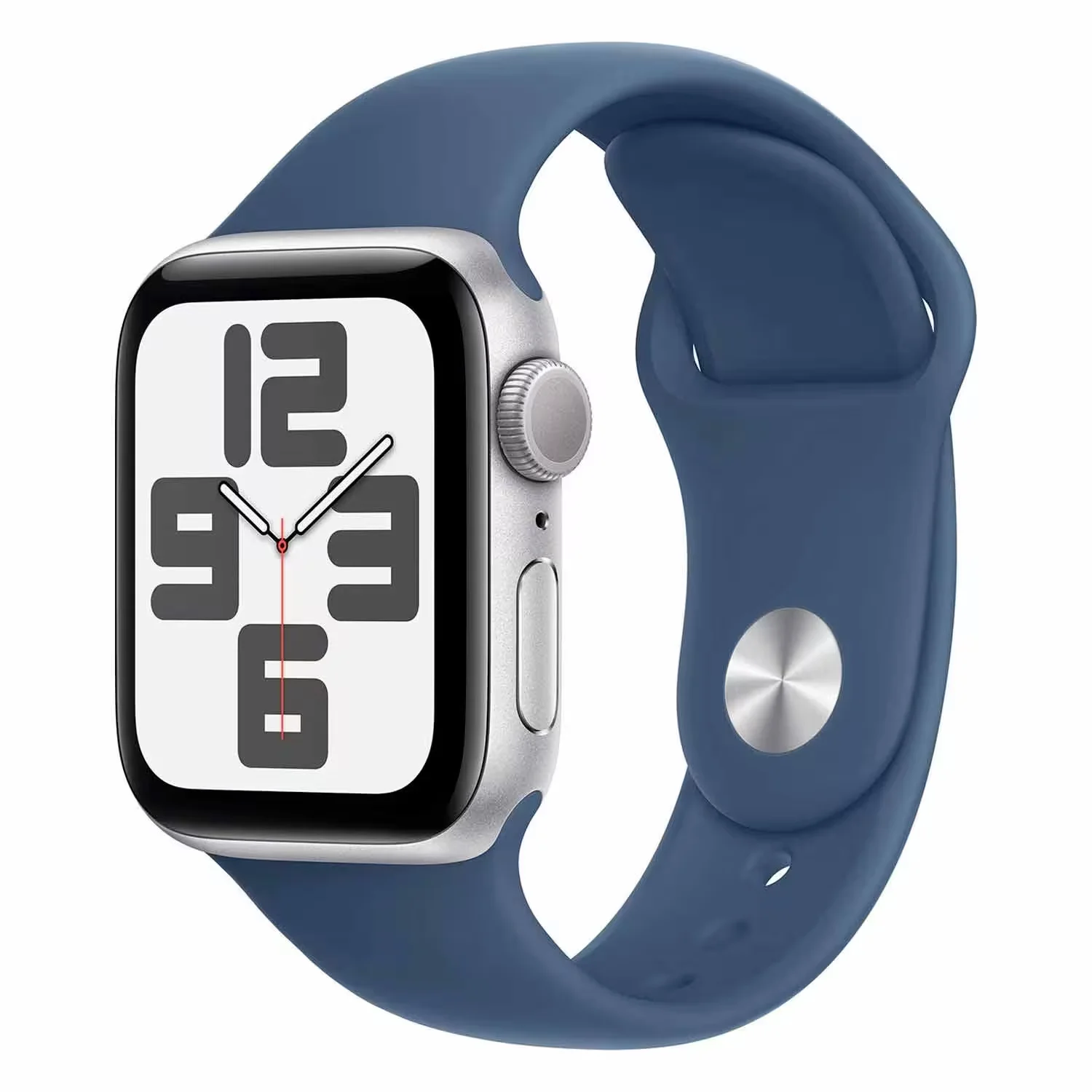Apple Watch SE 2 2024 MXED3LL/A Caixa Alumínio 40mm Prata - Esportiva Azul M/L