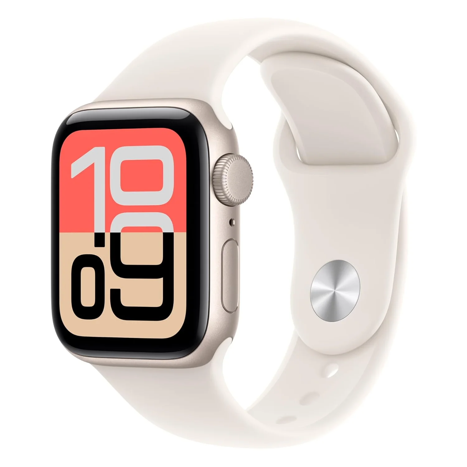 Apple Watch SE 3 2025 MEH54LW/A Caixa Alumínio 40mm Estelar - Esportiva Estelar M/L