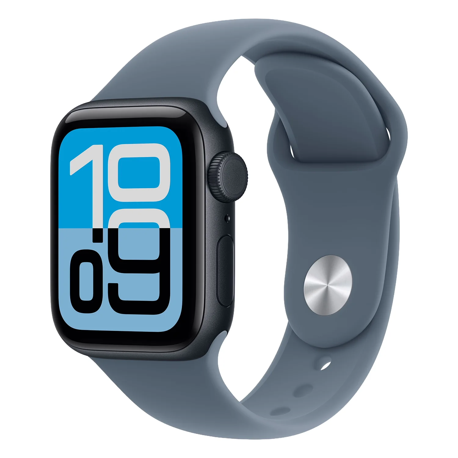 Apple Watch SE 3 2025 MEHX4LW/A Caixa Alumínio 40mm Preto - Esportiva Azul Âncora M/L