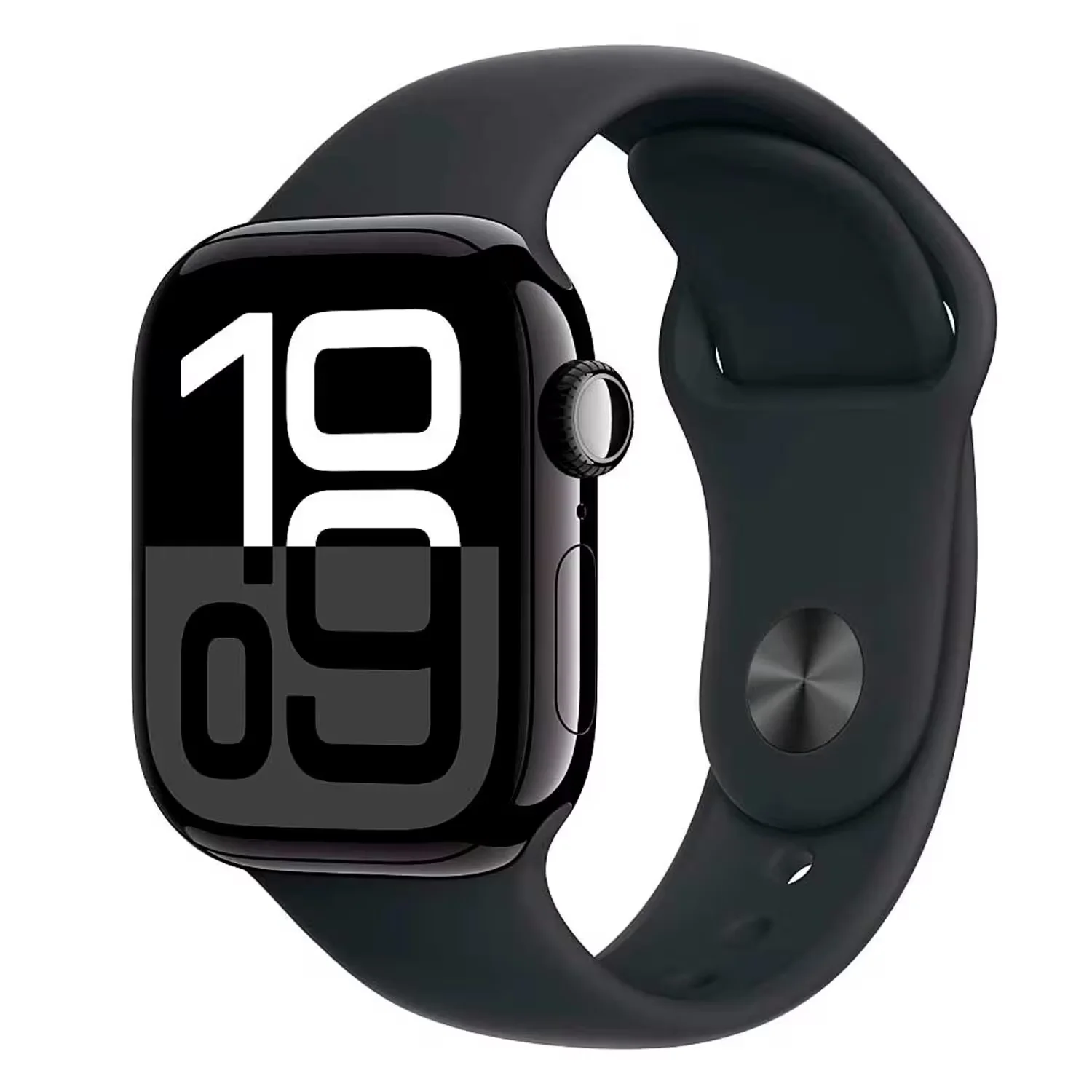 Apple Watch Series 10 MWWF3LW/A Caixa Alumínio 42mm Preto Brilhante - Esportiva Preto M/L