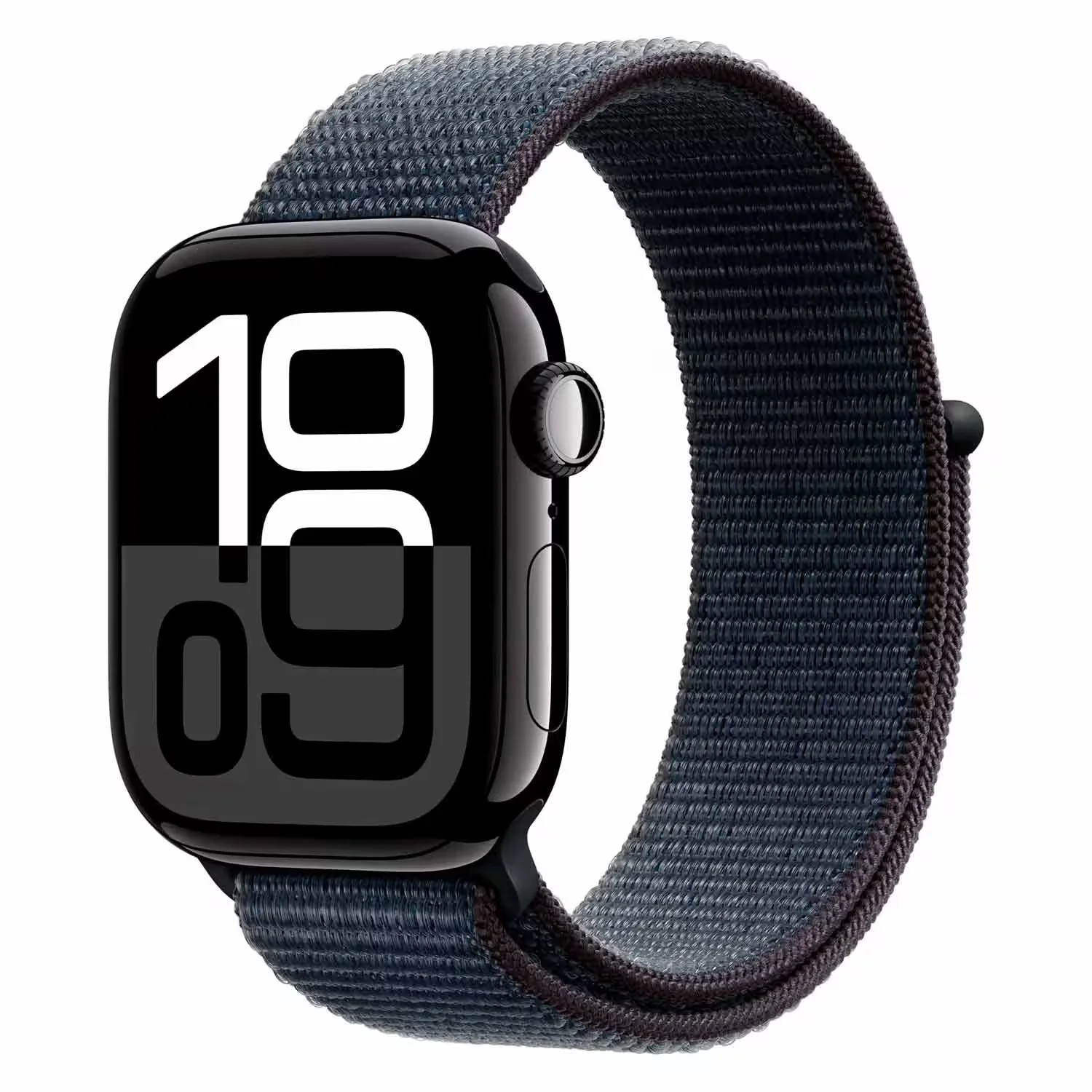 Apple Watch Series 10 MWWG3LW/A Caixa Alumínio 42mm Preto Brilhante - Loop Esportiva Preto S/L