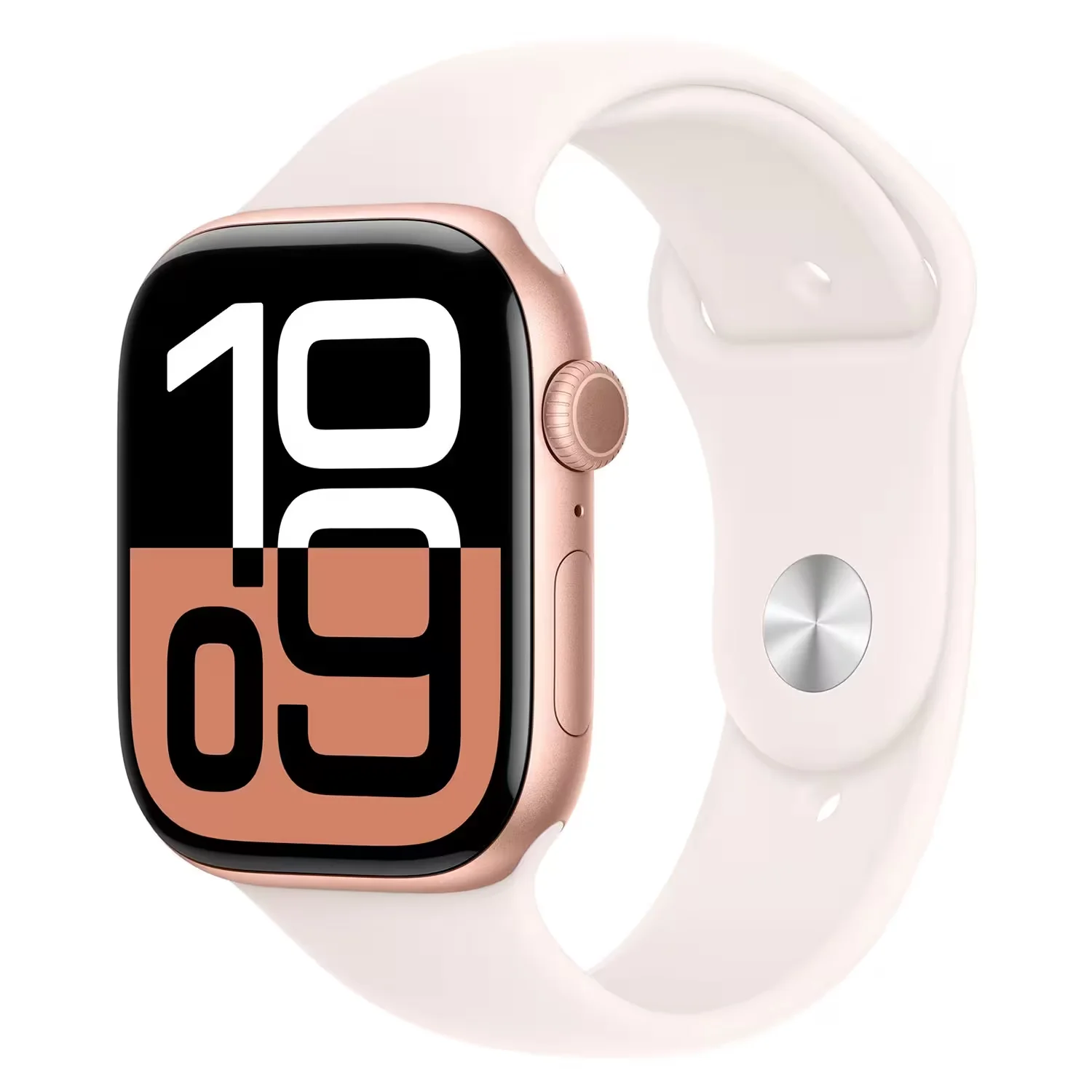 Apple Watch Series 10 MWWH3LW/A Caixa Alumínio 42mm Rose Dourado - Esportiva Blush Claro S/M