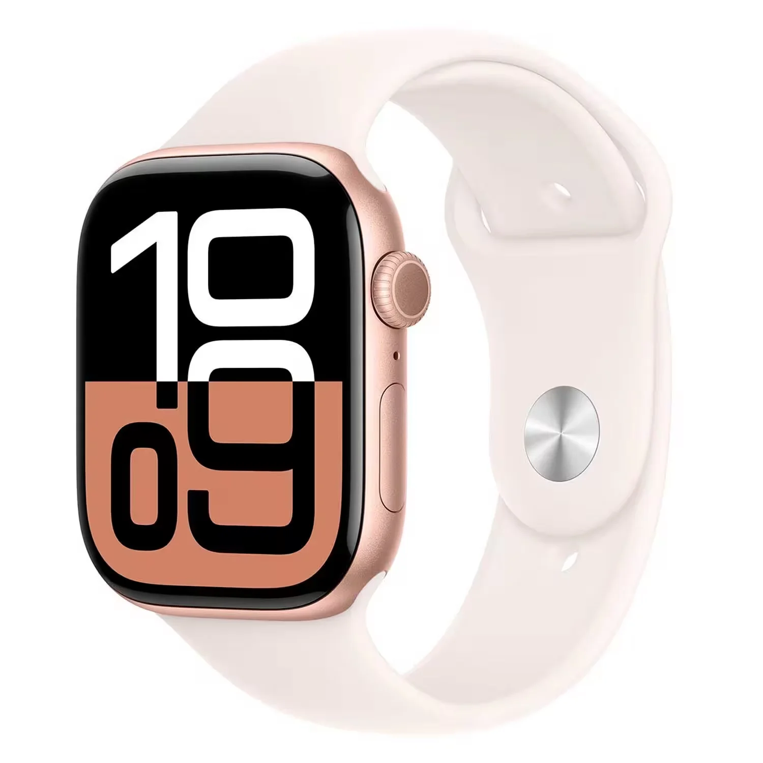 Apple Watch Series 10 MWWT3LW/A Caixa Alumínio 46mm Rose Dourado - Esportiva Blush Claro S/M