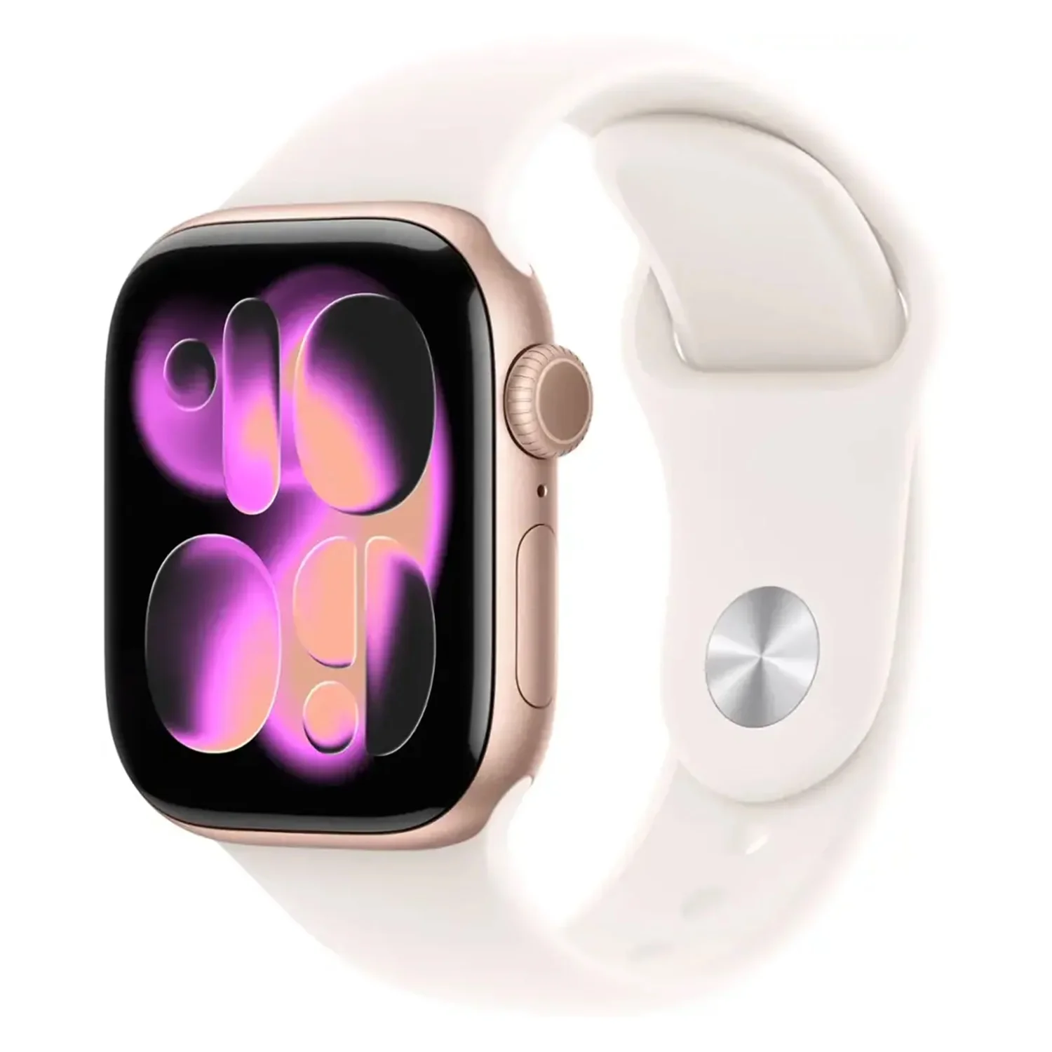 Apple Watch Series 11 MEV74AM/A Caixa Alumínio 46mm Ouro Rosa - Esportiva Blush Claro M/L