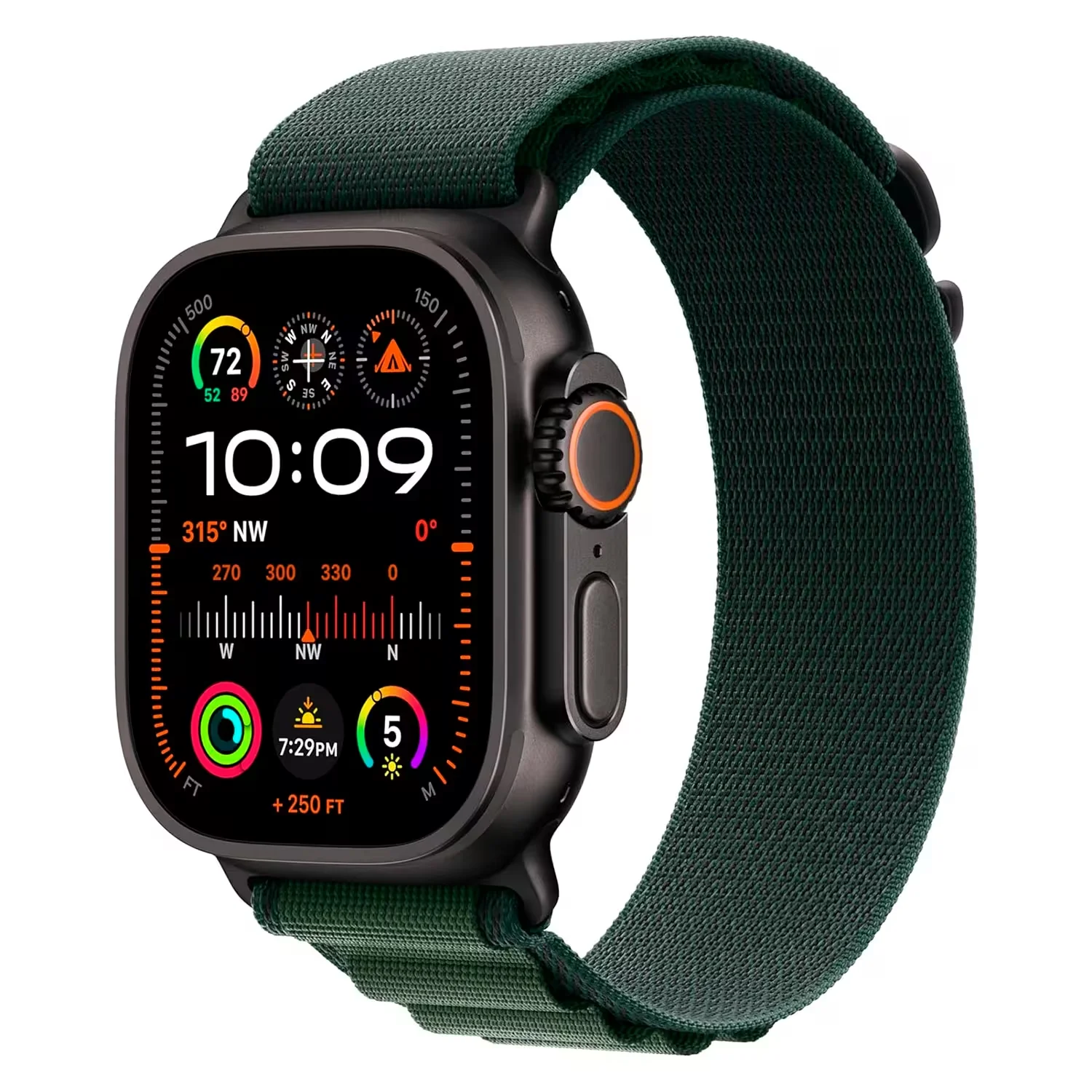 Apple Watch Ultra 2 MX4Q3QA/A Celular + GPS Caixa Titânio Preto 49mm - Loop Alpine Verde