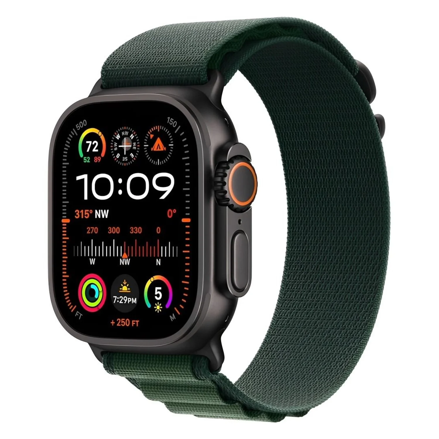 Apple Watch Ultra 2 MX4R3QA/A Celular + GPS Caixa Titânio Preto 49mm - Loop Alpine Verde