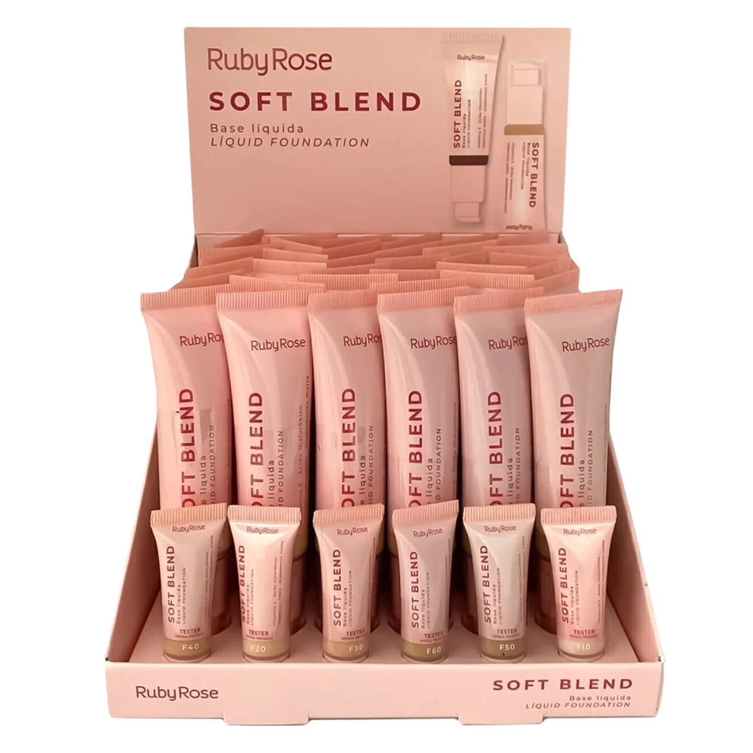 Base Líquida Ruby Rose Soft Blend HB-M301 - 36 Unidades