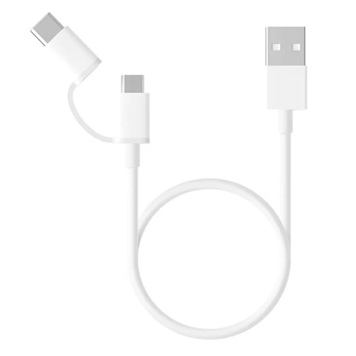 Cabo Xiaomi Micro 2 in 1 SJX02ZM USB para USB-C / Micro USB 1 Metro - Branco