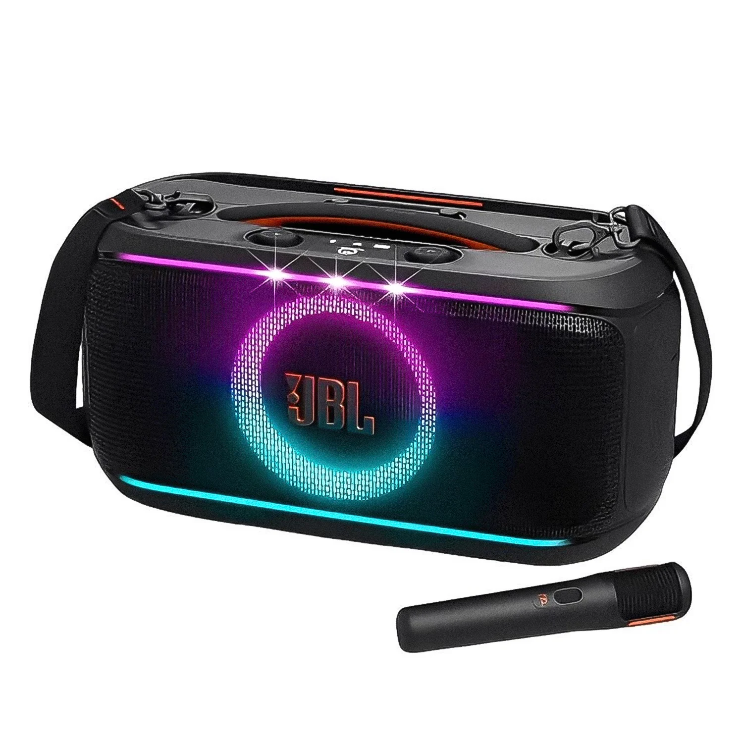 Caixa de Som Portátil JBL PartyBox On-the-Go 2 Plus Bluetooth + Microfone - Preto
