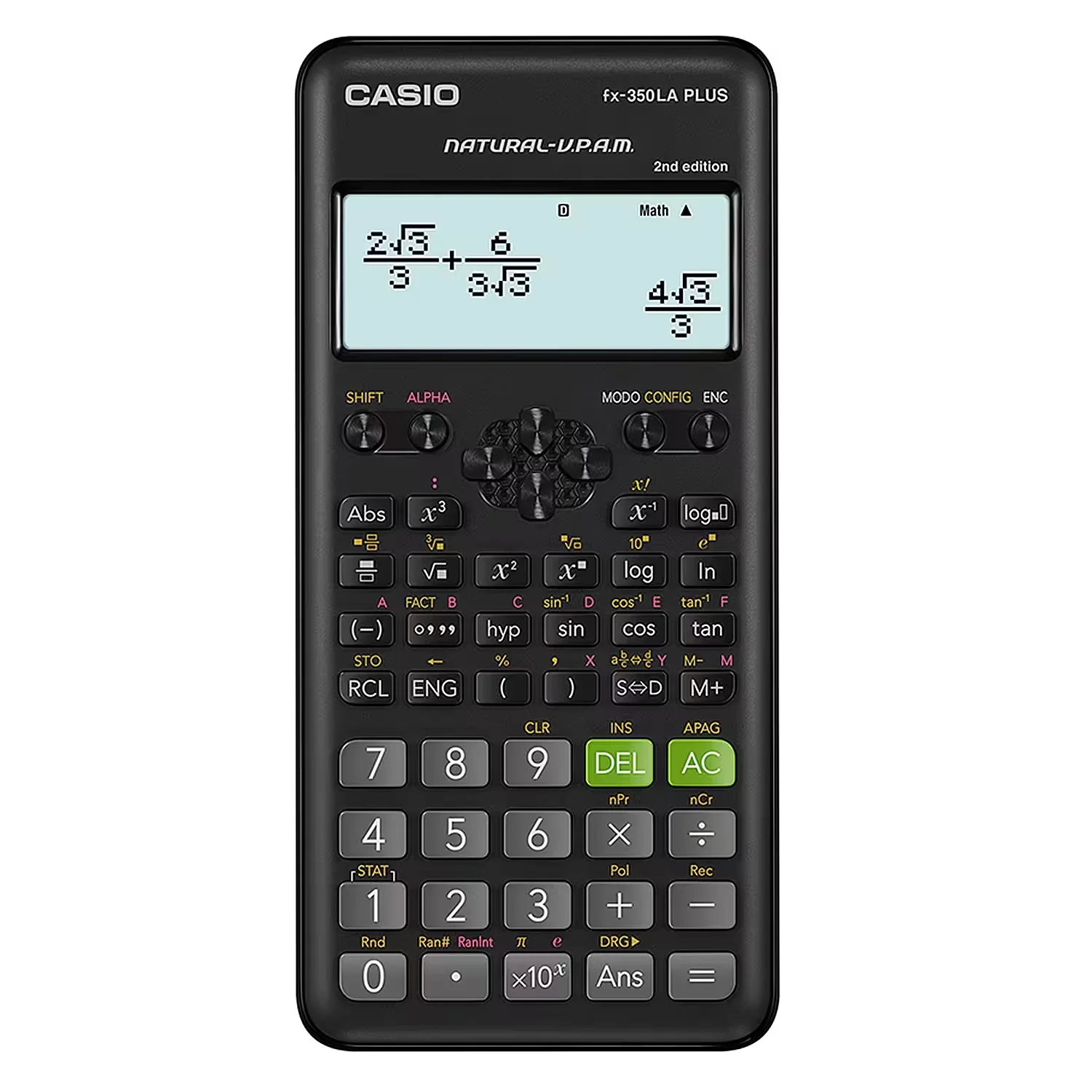 Calculadora Ciêntifica Casio FX-350LA Plus 2nd Edition 12 Dígitos - Preto