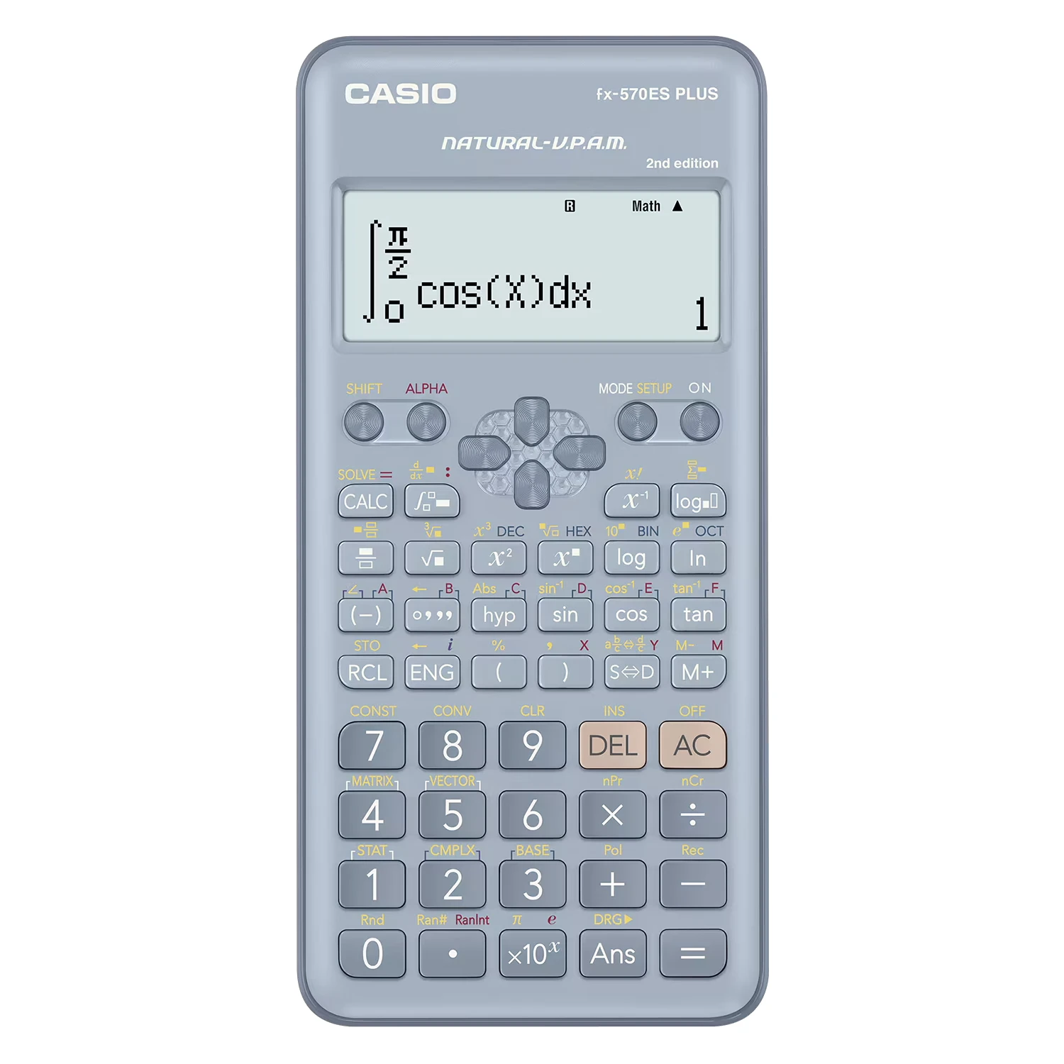 Calculadora Ciêntifica Casio FX-570ES PLUS-2BU 12 Dígitos - Cinza