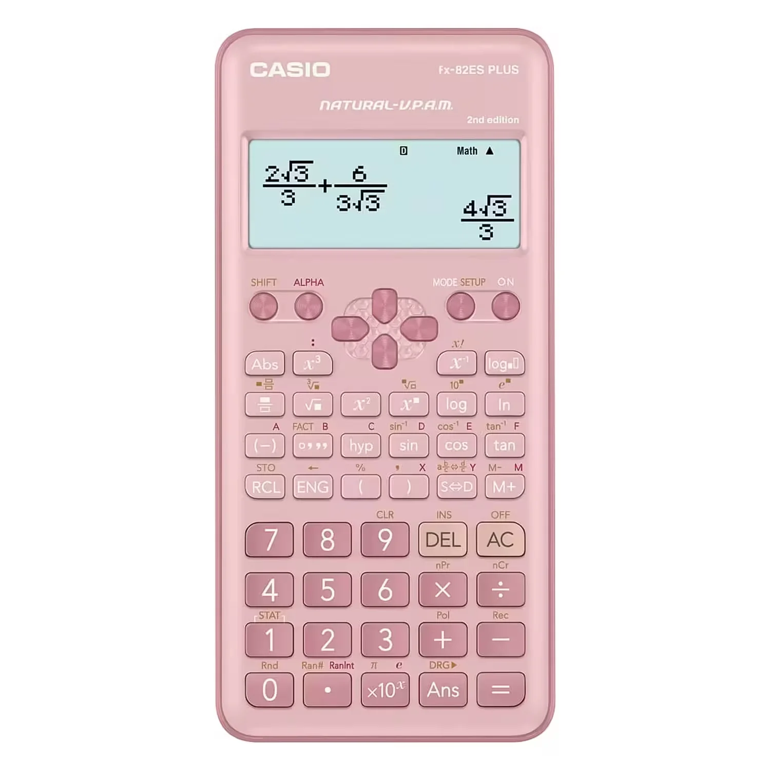 Calculadora Científica Casio FX-82ES PLUS-2 12 Dígitos - Rosa