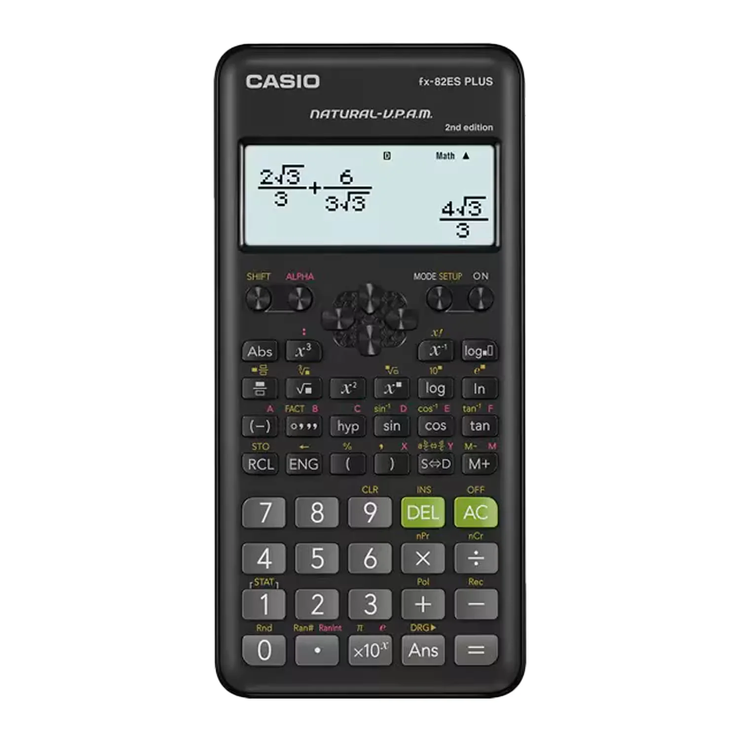 Calculadora Ciêntifica Casio FX-82ES PLUS 2nd Edition 12 Dígitos - Preto