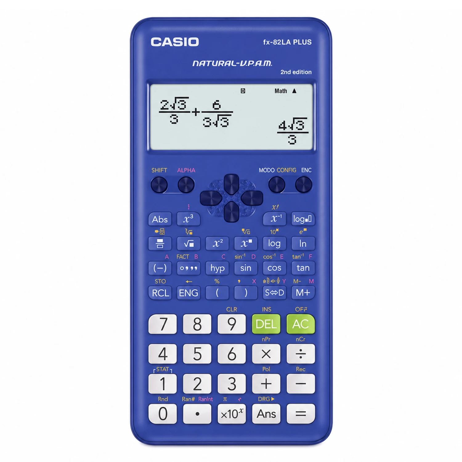 Calculadora Ciêntifica Casio FX-82LA Plus 2da Edição 12 Dígitos - Azul