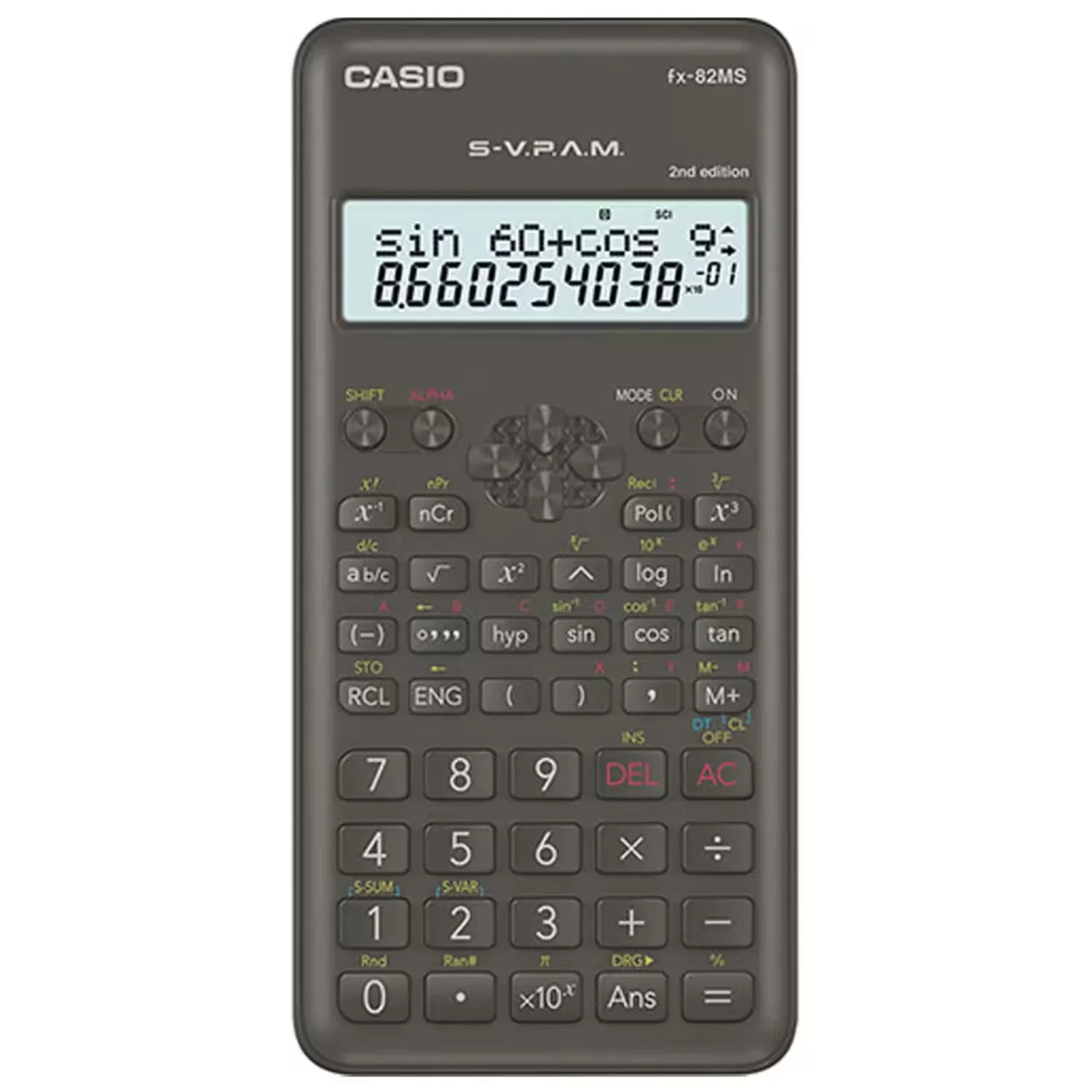 Calculadora Cientifica Casio FX-82MS-2 New Edition 12 Dígitos - Cinza