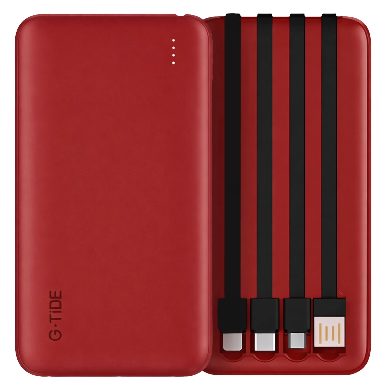 Carregador Portátil G-TiDE P1 10000mAh -  Vermelho