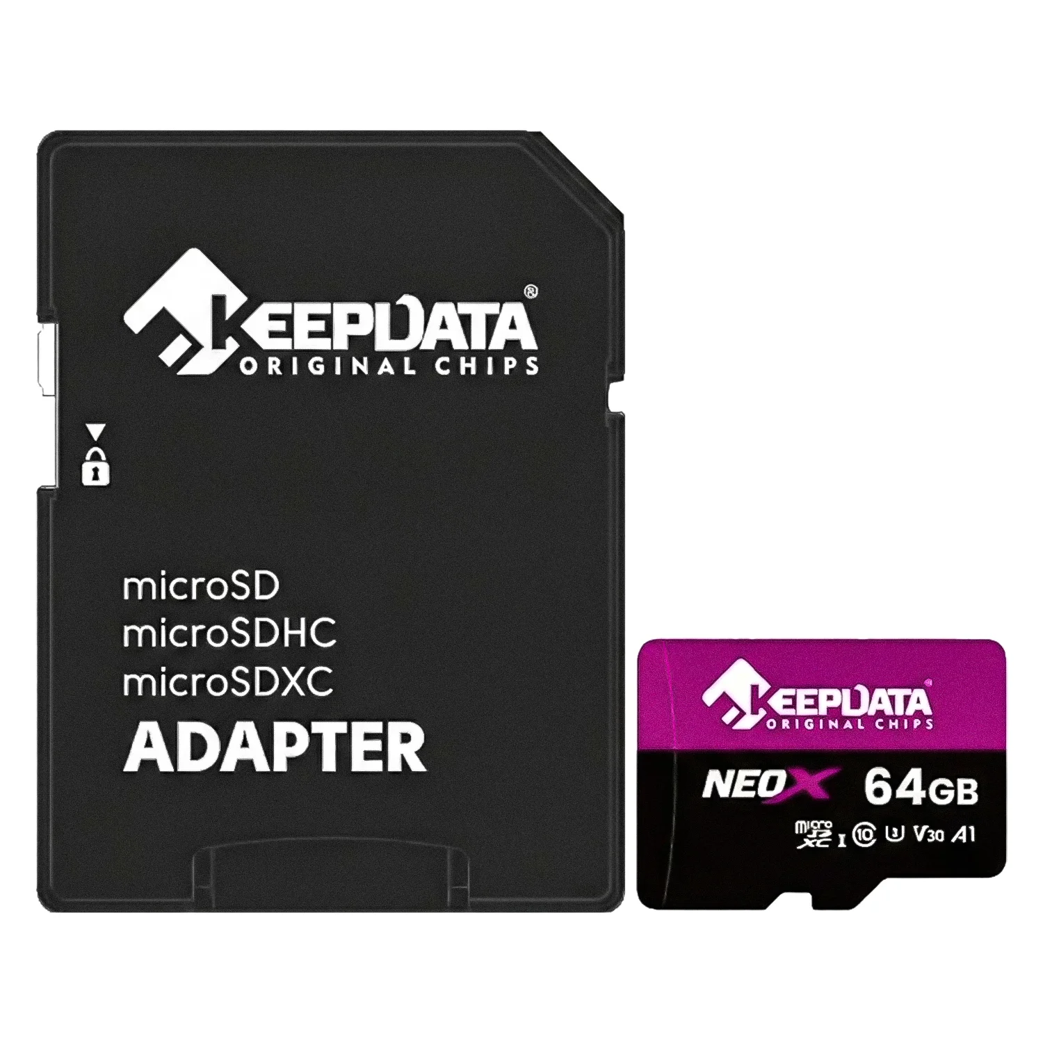 Cartão de Memória Micro SD Keepdata Neo X 64GB 95MB/s - KDMSDC10U3V30A1/64G