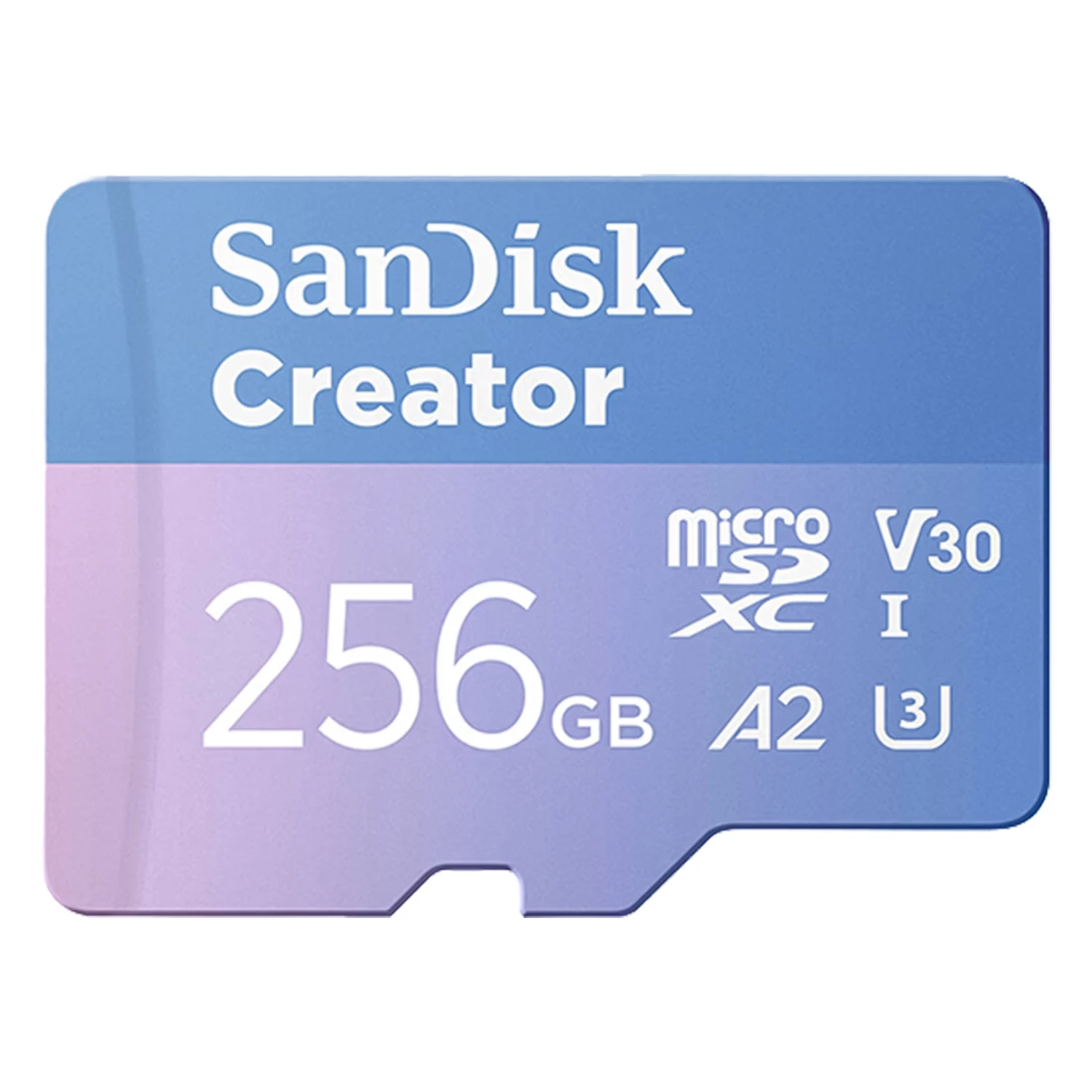 Cartão de Memória Micro SD SanDisk Creator 256GB 190Mbs - SDSQXAV-256G-GN6MS