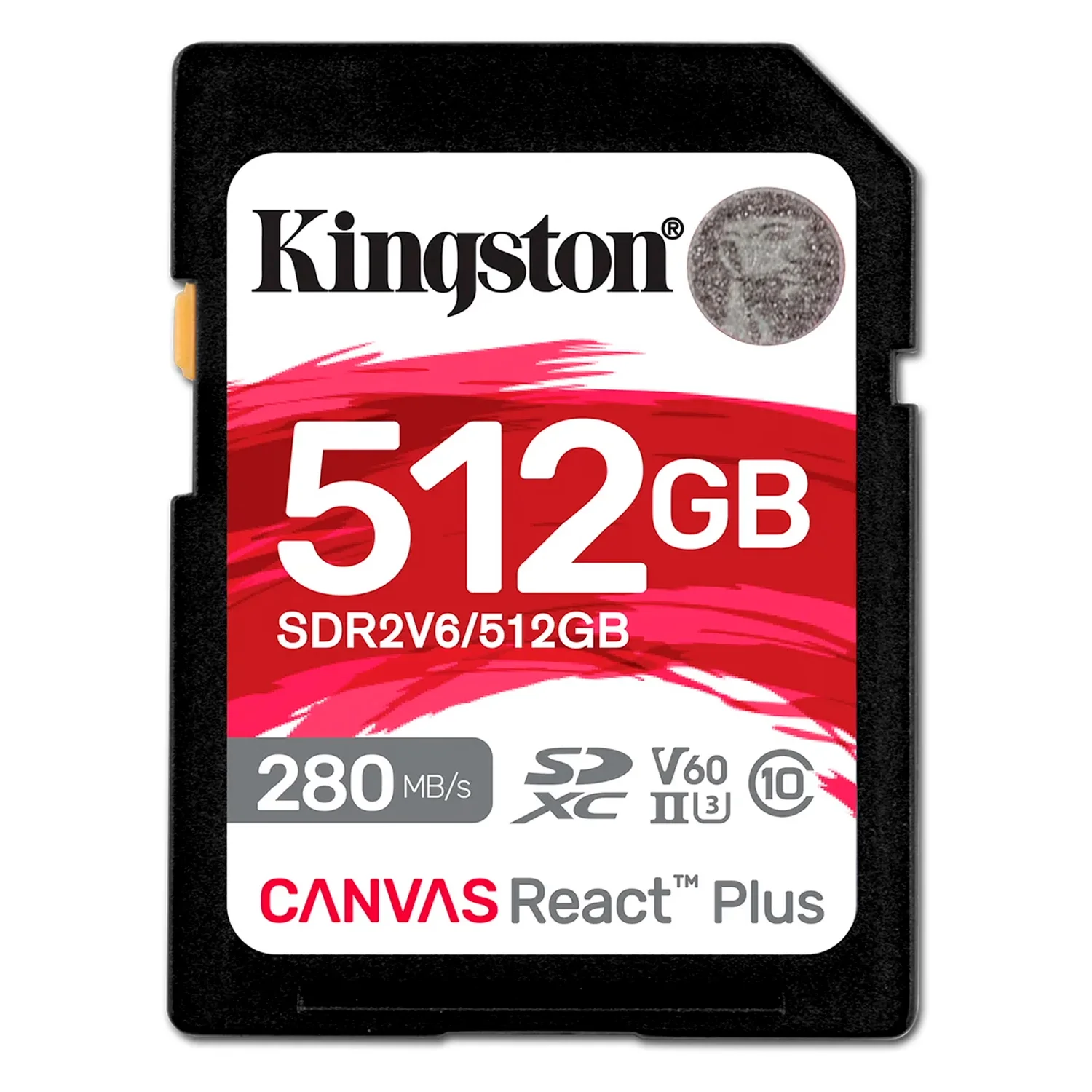 Cartão de Memória SD Kingston Canvas React Plus 512GB 280Mbs - SDR2V6/512GB
