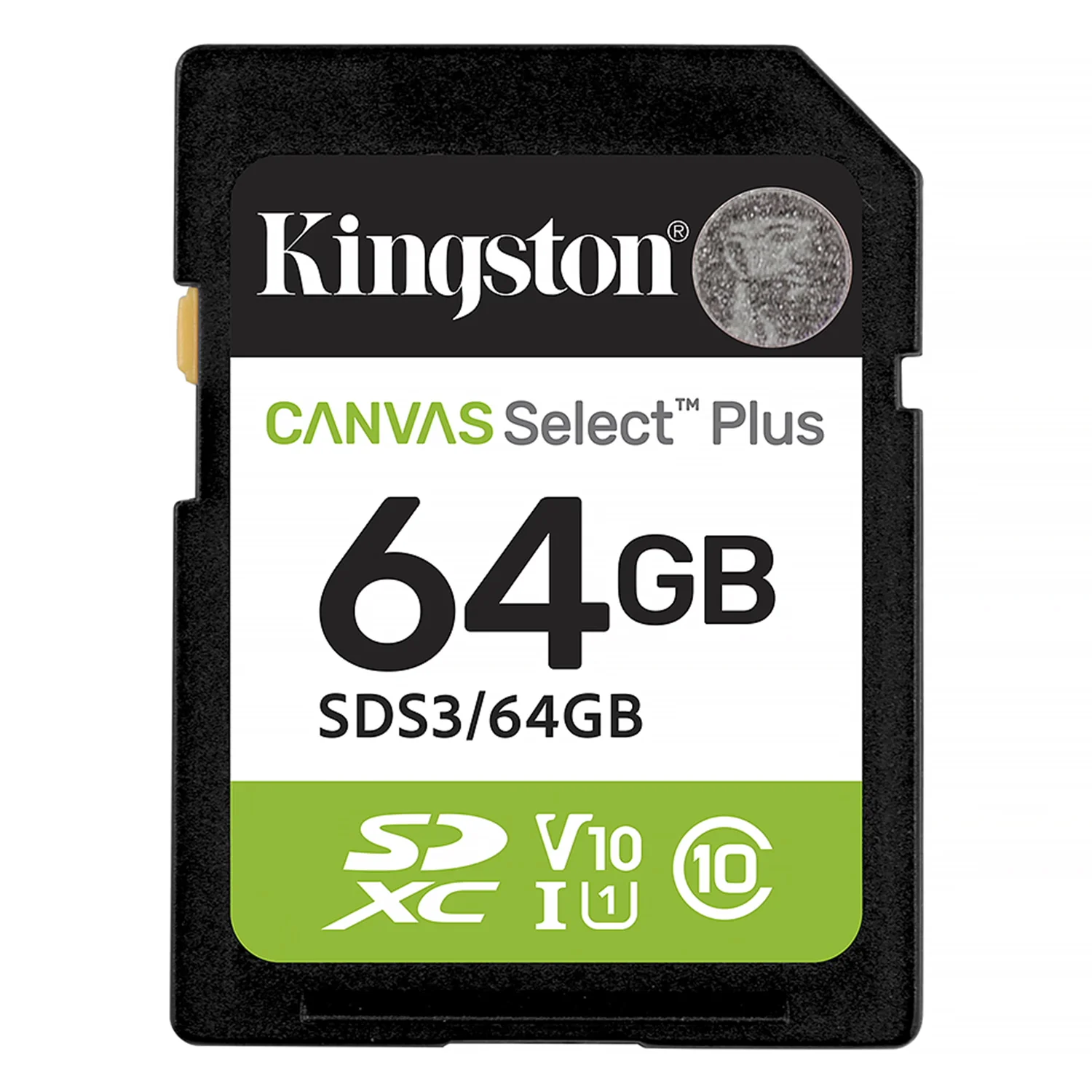 Cartão de Memória SD Kingston Canvas Select Plus 64GB 100Mbs - SDS3/64GB