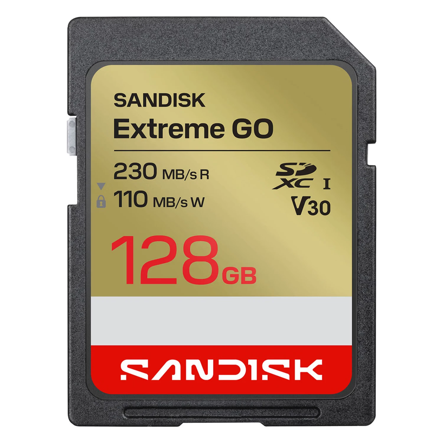 Cartão de Memória SD SanDisk Extreme Go 128GB 230Mbs - SDSDXGN-128G-GNCIN