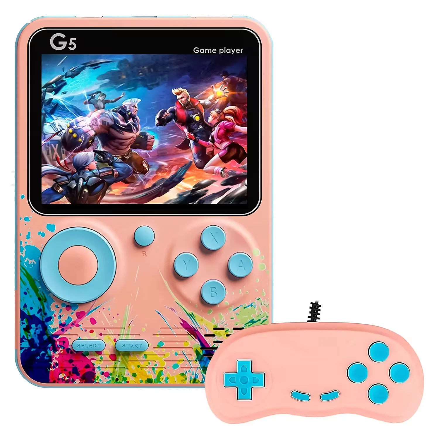 Console Portátil Game Boy Game Box G5 500 Jogos - Rosa