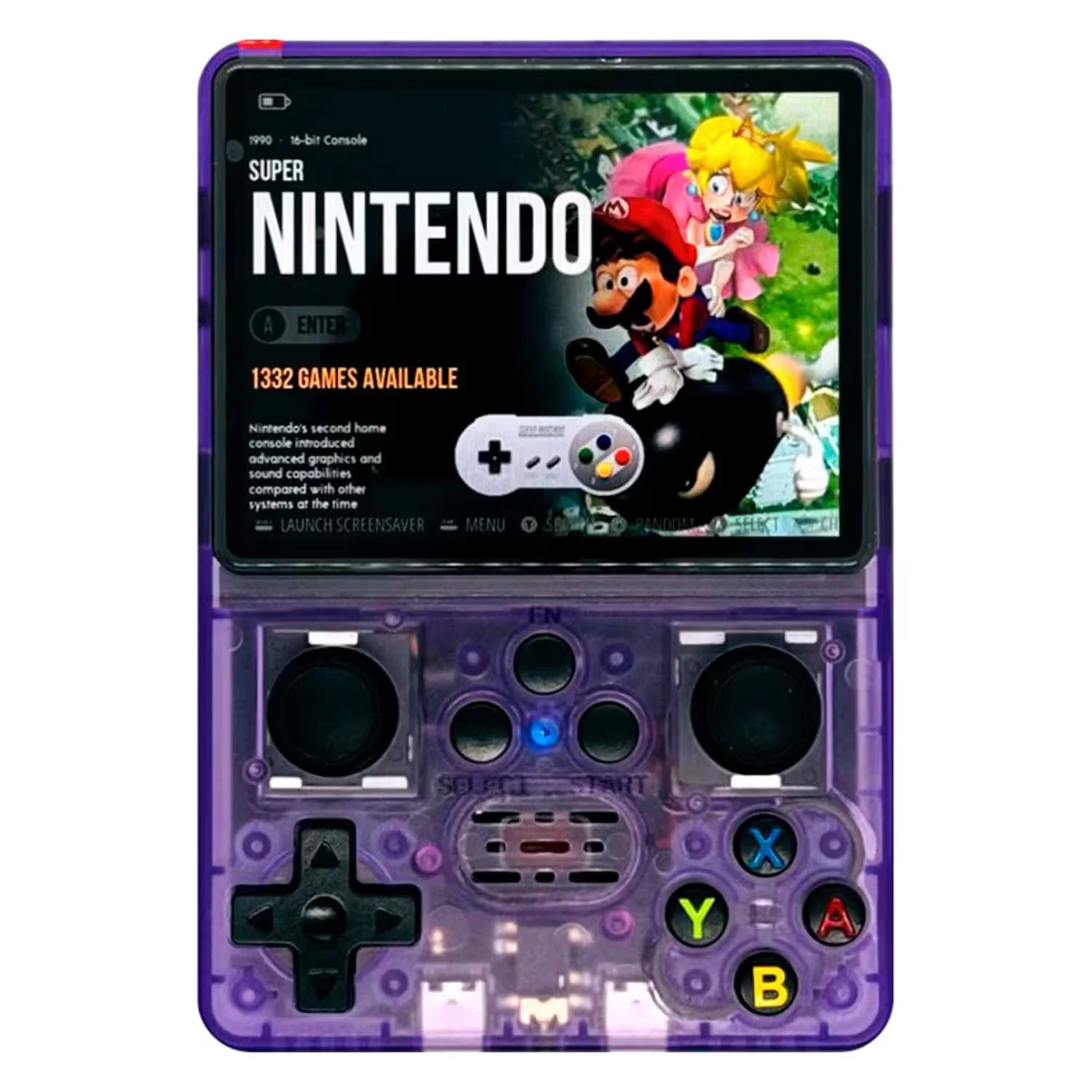 Console Portátil R35S 64GB 1GB RAM SD Tela 3.5" - Roxo