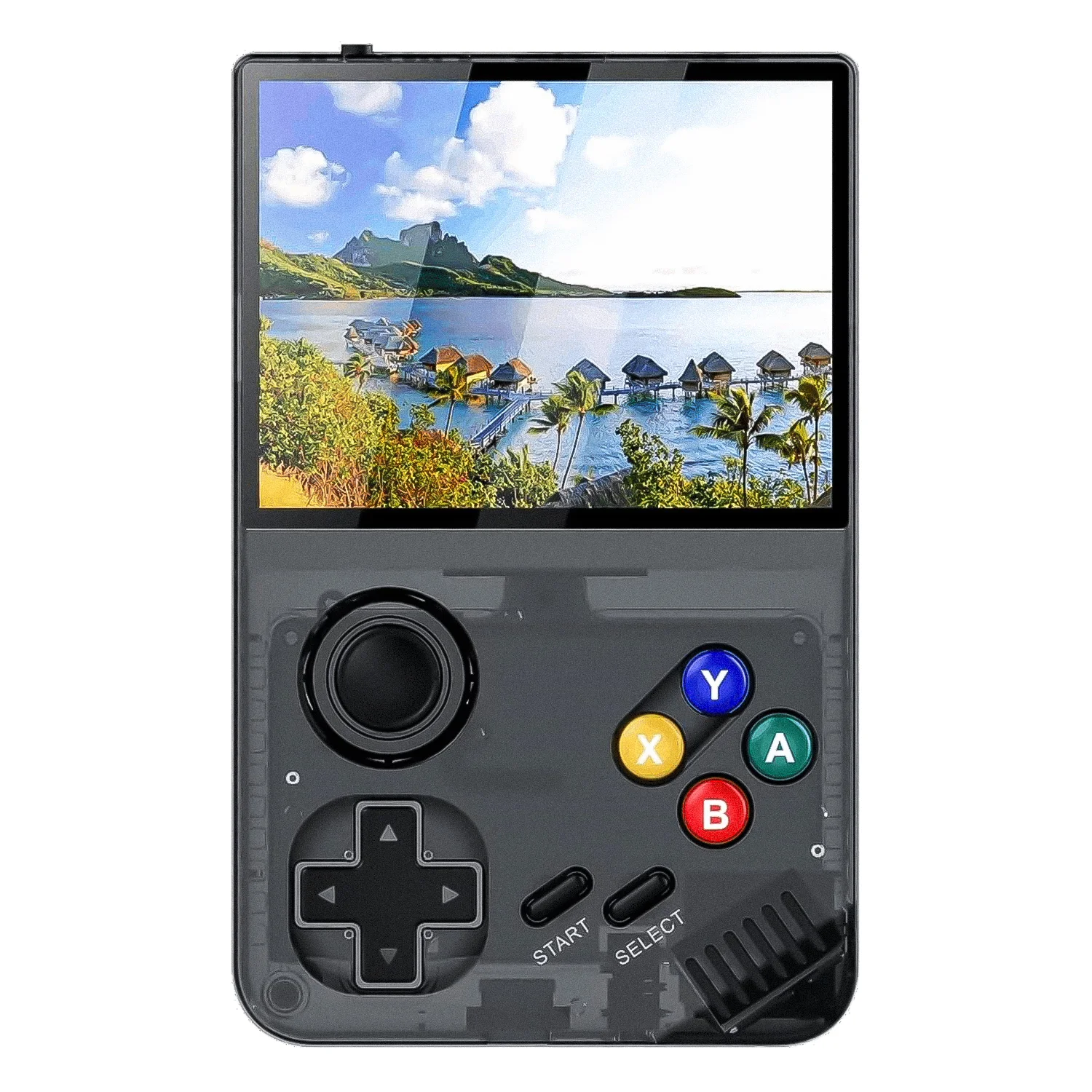 Console Portátil SJGAM M19 64GB Tela 3.5" 20000 Jogos - Preto Transparente