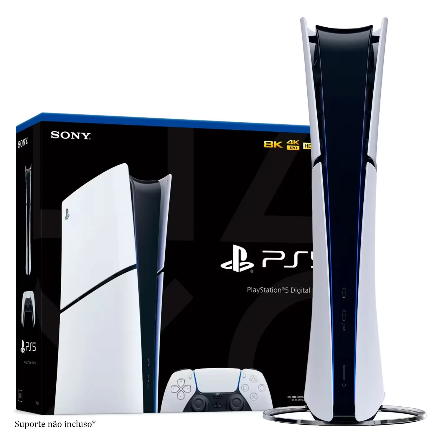 Console Sony PlayStation 5 Slim CFI-2015B 4K Edição Digital 1TB SSD USA