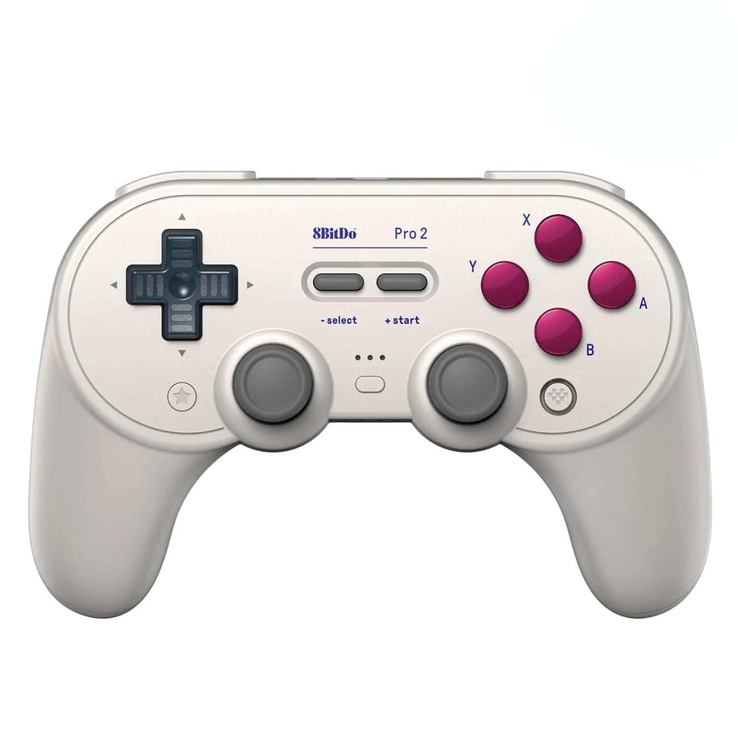 Controle 8BitDo Pro 2 80GK02 Sem Fio para Nintendo Switch / Windows / Android / Steam - Branco