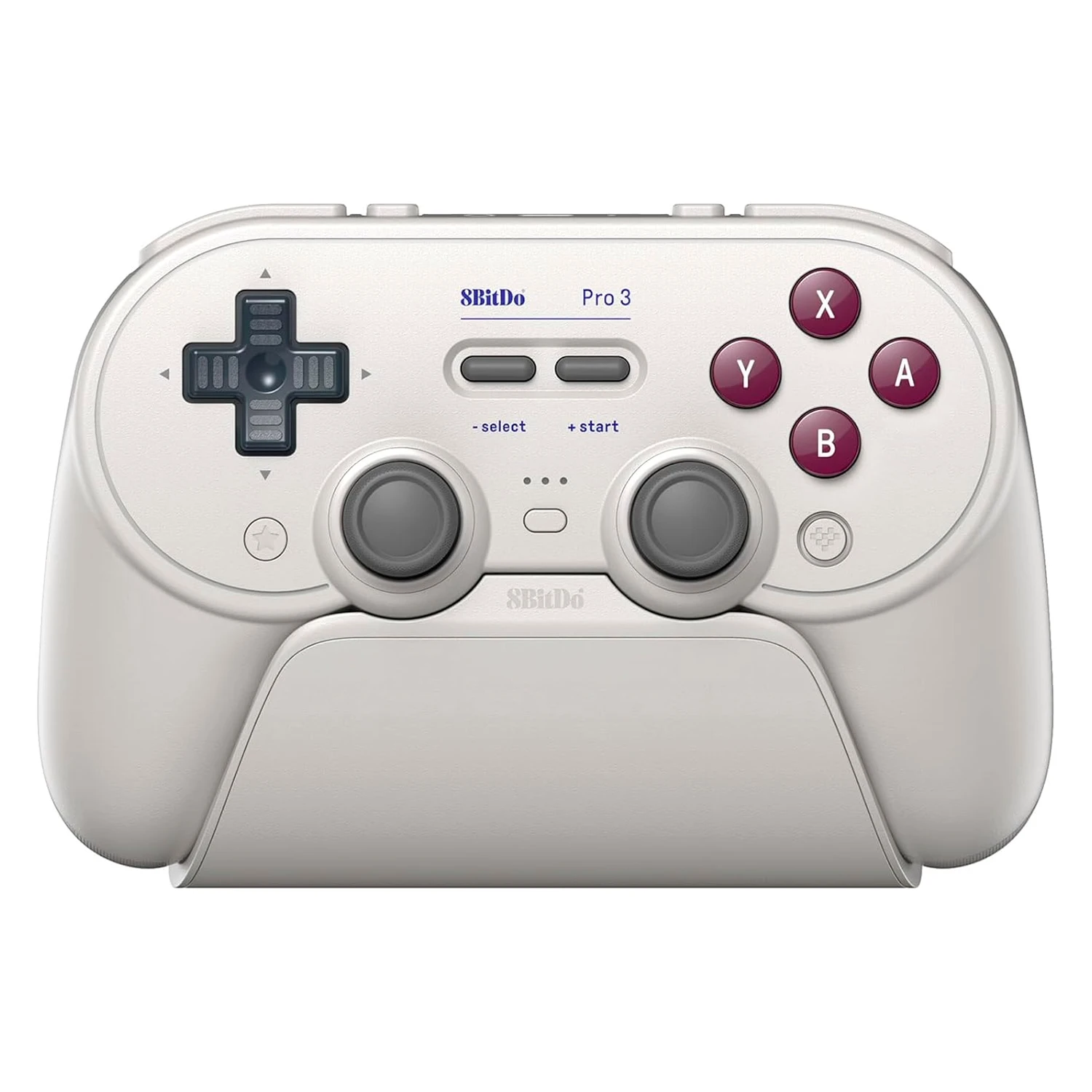 Controle 8BitDo Pro 3 80GQ2 Sem Fio para Nintendo Switch / Windows / Steam / Android / iOS - Bege