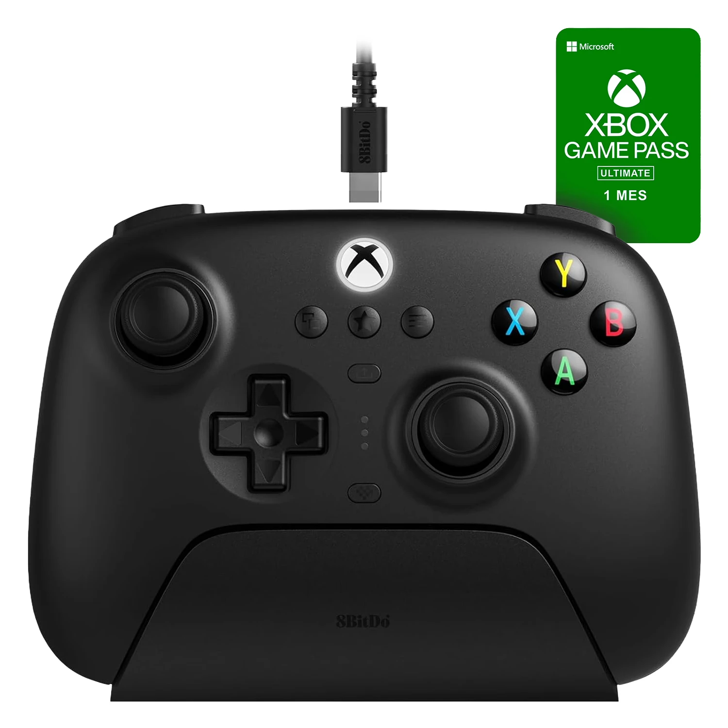 Controle 8BitDo Ultimate 3-Mode 81HB02D Sem Fio para Xbox - Preto (1 Mês Gamepass)