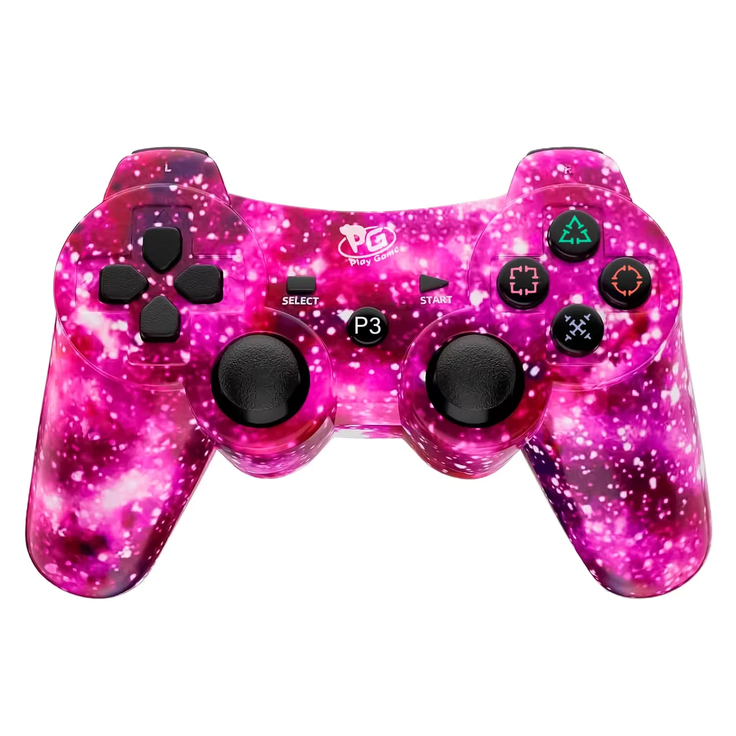 Controle Play Game Dualshock 3 Galaxy Sem Fio para PS3 - Rosa