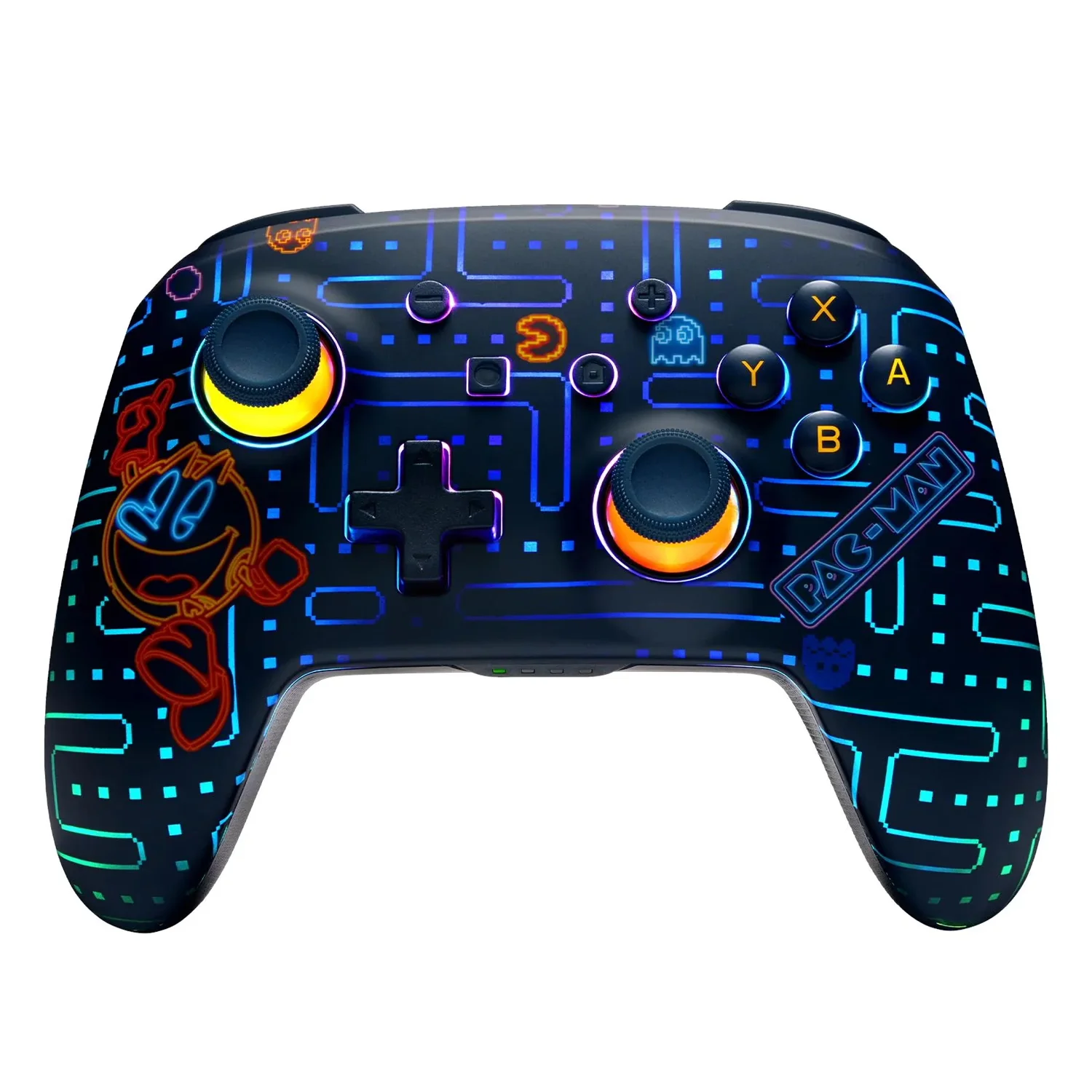 Controle PowerA Enhanced Wireless Lumectra Pac-Man Retro para Nintendo Switch - PWA-A-14151