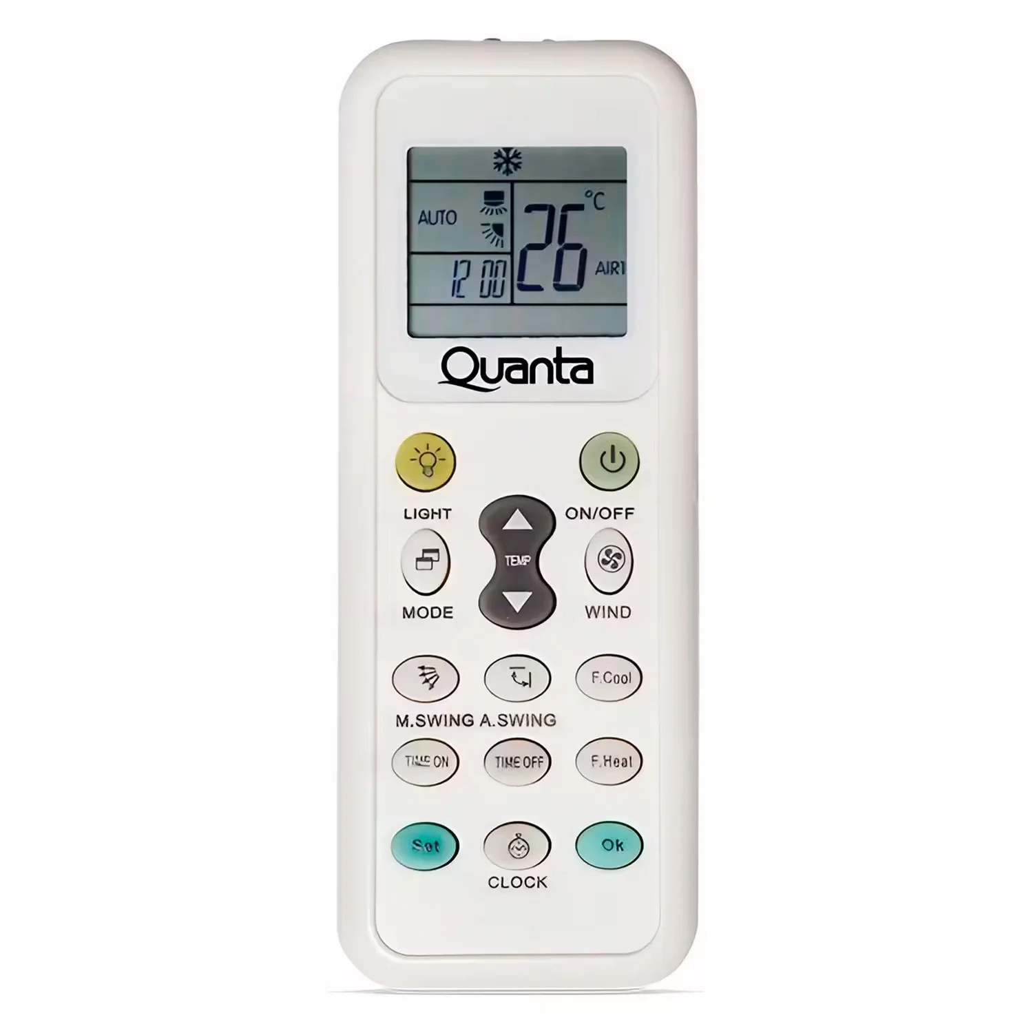 Controle Universal Para Ar Condicionado Quanta QTEAC3010 - Branco