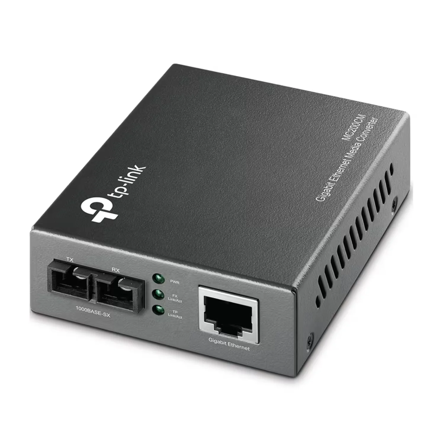 Conversor de Mídia TP-Link MC200CS Gigabit Multimodo 0.5km - Cinza