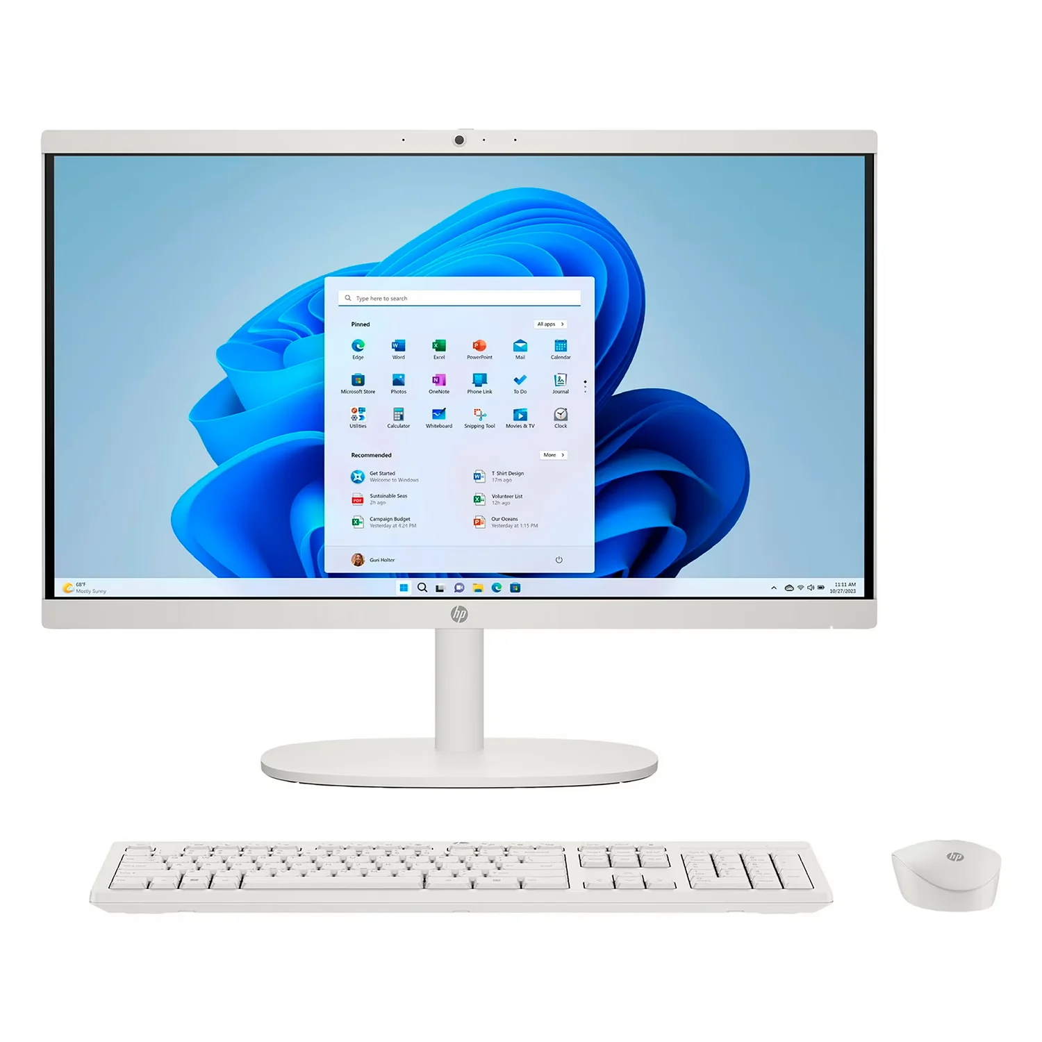 Desktop All In One HP 22-DG0003W 21.5" Intel N200 128GB SSD 8GB RAM - Branco