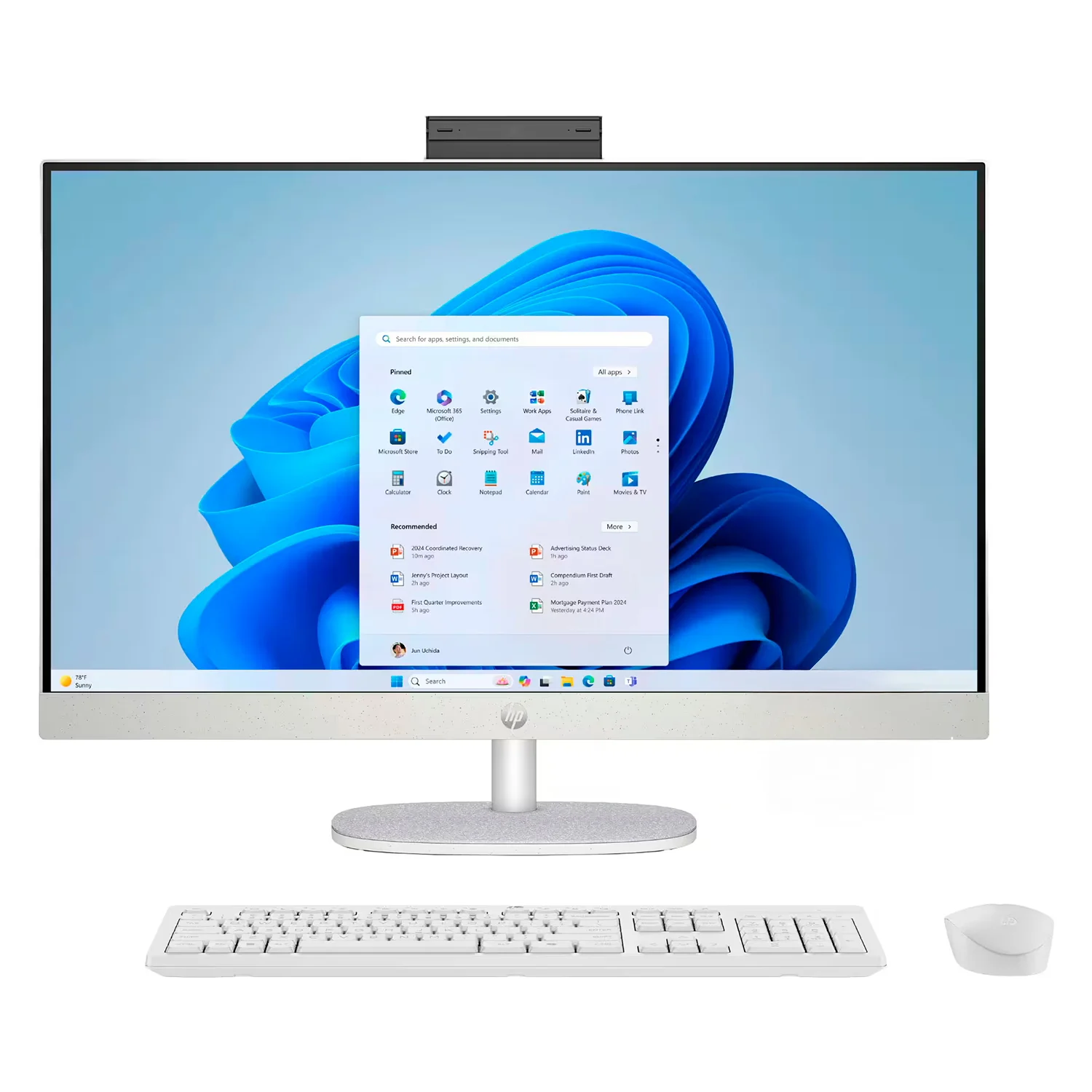 Desktop All In One HP 27-CR2034 27" Intel Core Ultra 5-225U 512GB SSD 8GB RAM - Branco