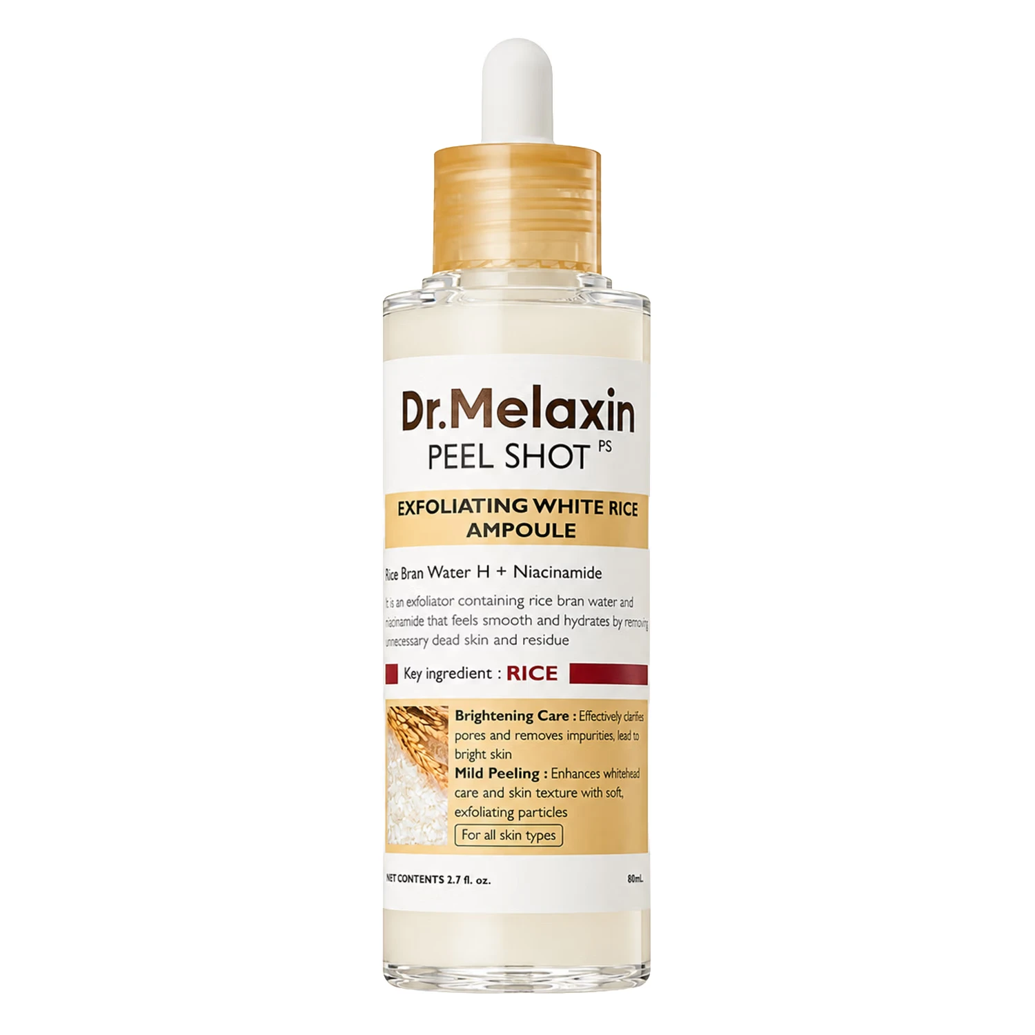 Esfoliante Facial Dr. Melaxin Peel Shot Exfoliating White Rice Ampoule 80ml