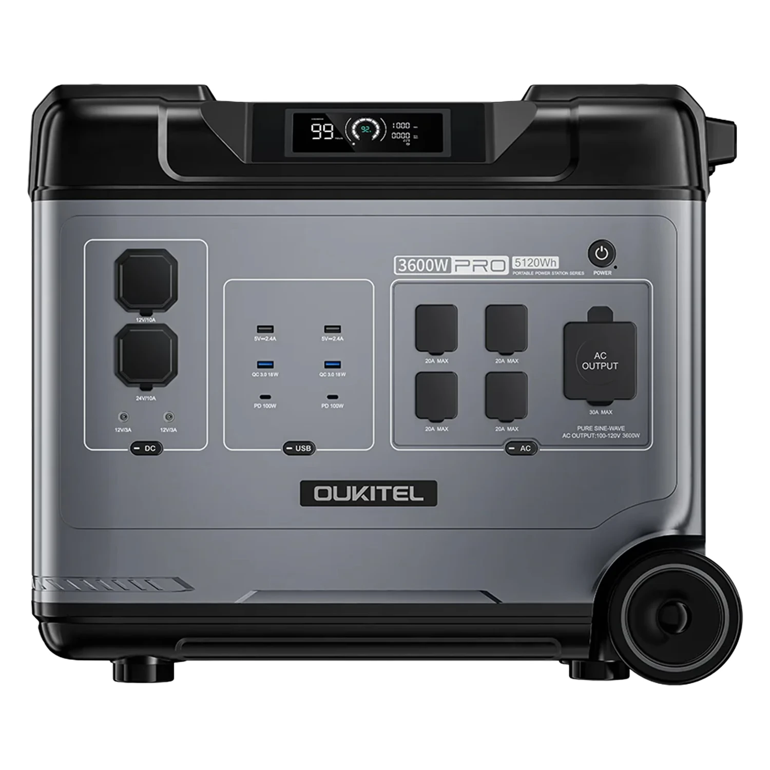 Estação de Energia Portátil Oukitel P5000 Pro 3600W/5120Wh - Cinza