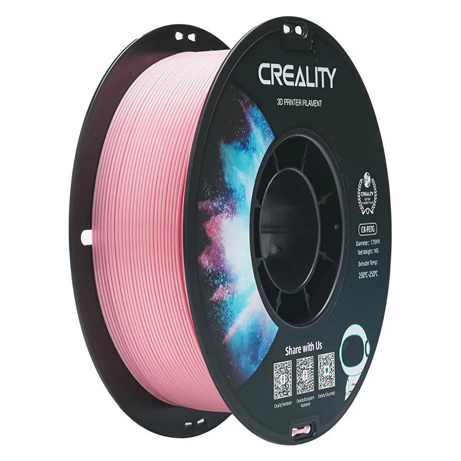Filamento Creality CR-PETG 1Kg 1.75mm para Impressora 3D - Rosa