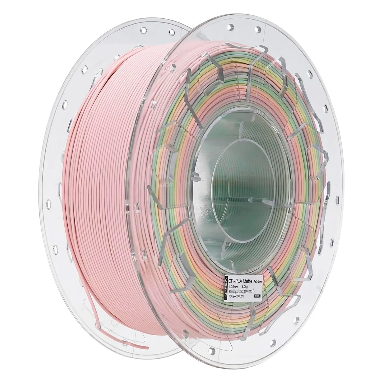 Filamento Creality CR-PLA 1Kg 1.75mm para Impressora 3D - Matte Rainbow