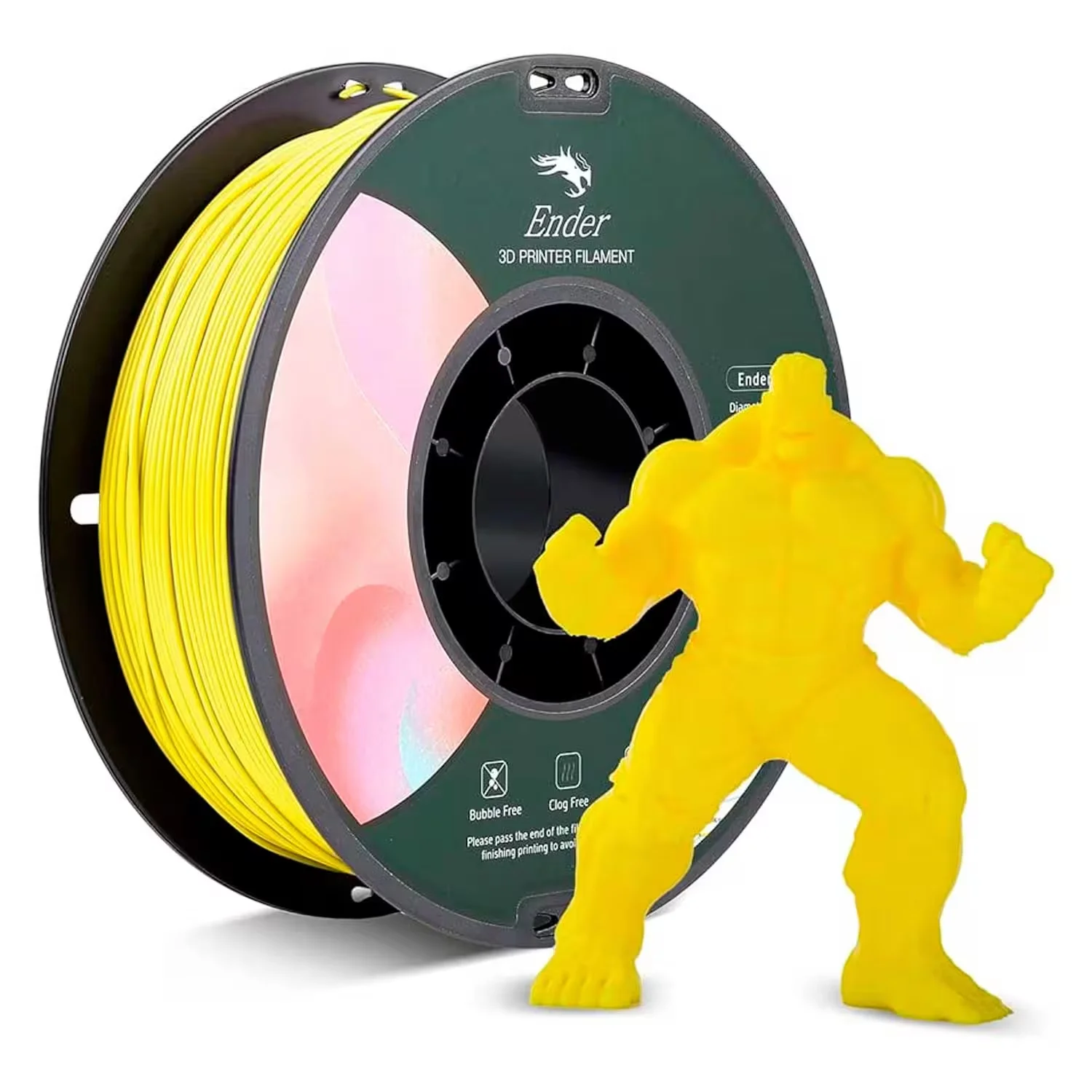 Filamento Creality HYPER-PLA 1Kg 1.75mm para Impressora 3D - Amarelo