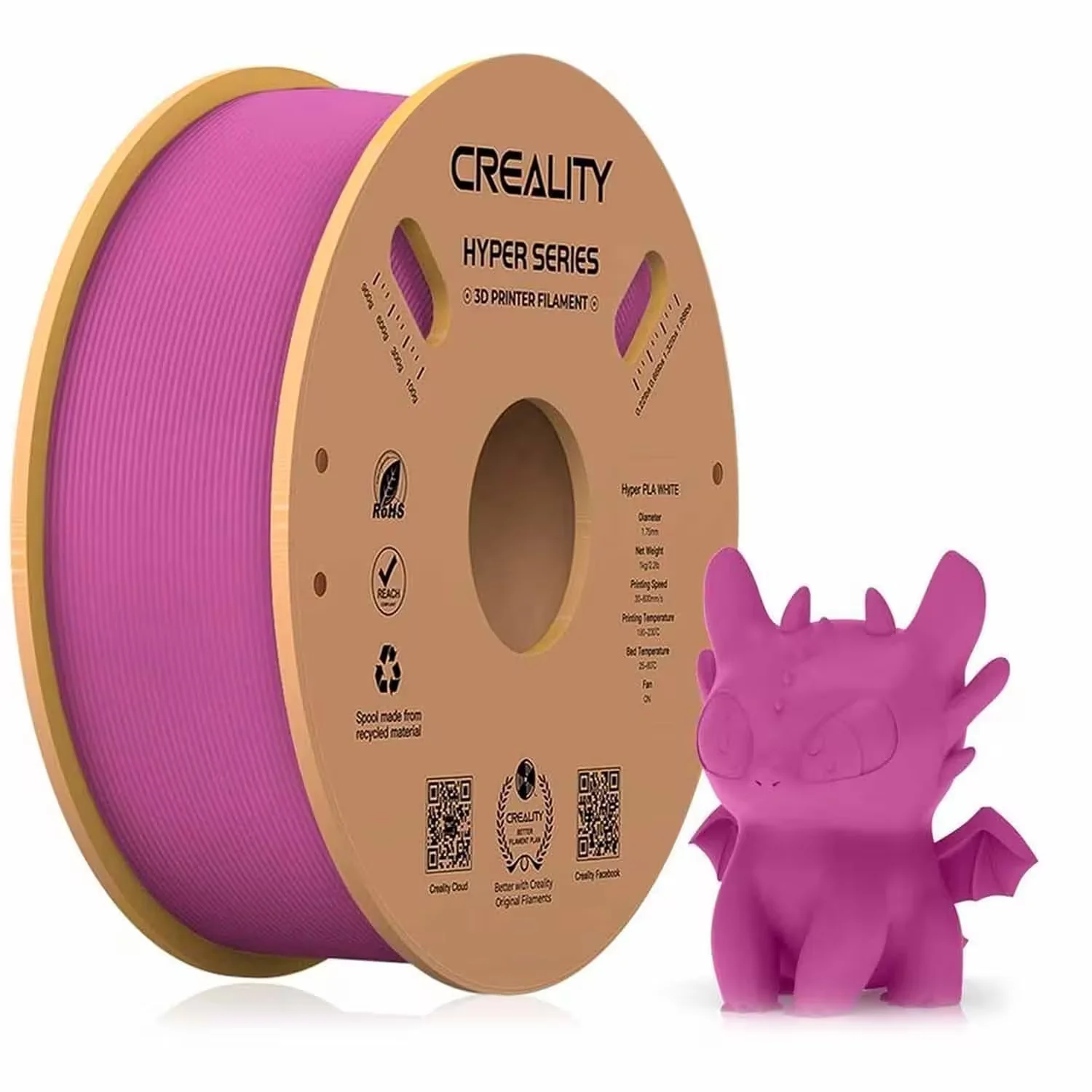 Filamento Creality Hyper-PLA 1Kg 1.75mm para Impressora 3D - Roxo