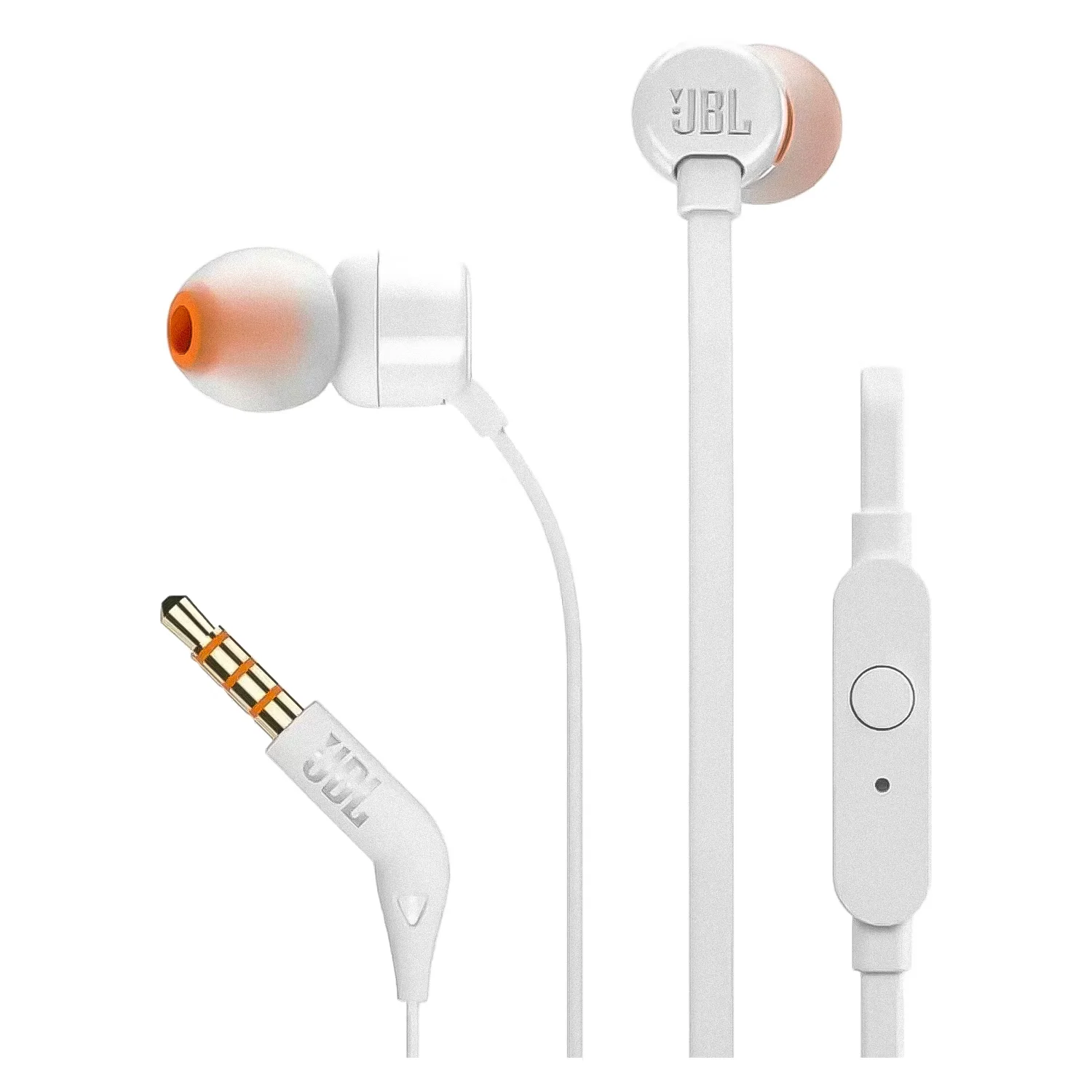 Fone de Ouvido JBL T110 com Fio - Branco