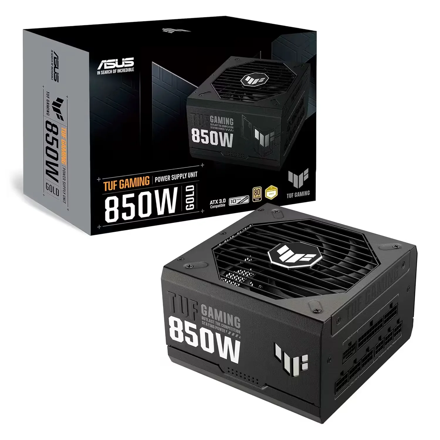 Fonte Asus TUF Gaming TUF-GAMING-850G ATX 850W 80 Plus Gold PFC Ativo Full Modular Bivolt - Preto