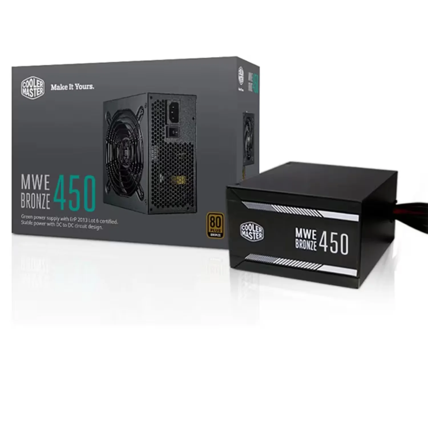 Fonte Cooler Master MWE MPE-4501-ACAAB-US ATX 450W 80 Plus Bronze PFC Ativo - Preto