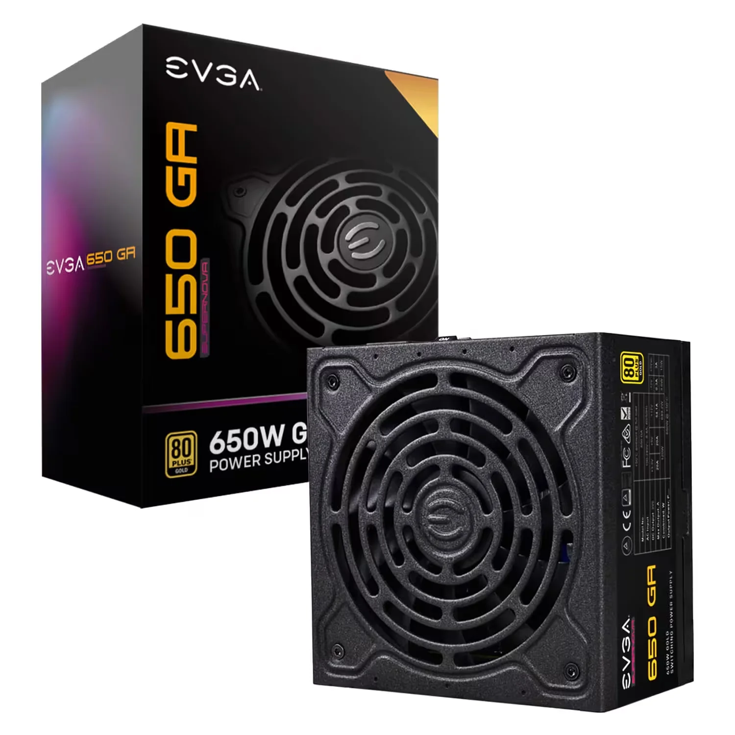 Fonte EVGA ATX 650W / 80 Plus Gold / Supernova / Full Modular - (220-GA-0650-X1)
