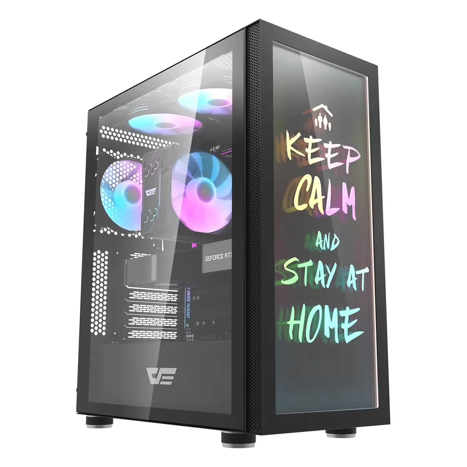 Gabinete Gamer Darkflash DK210 Graffiti ARGB Mid Tower - Preto